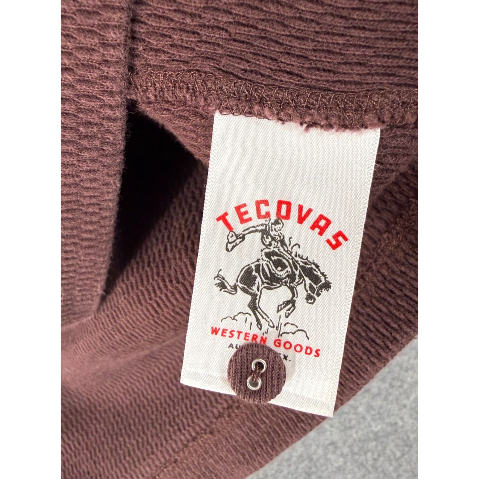 Tecovas Tecovas Henley Shirt Mens XL Brown Thermal Waffle Knit Long Sleeve Western Size US XL / EU 56 / 4 - 7 Thumbnail