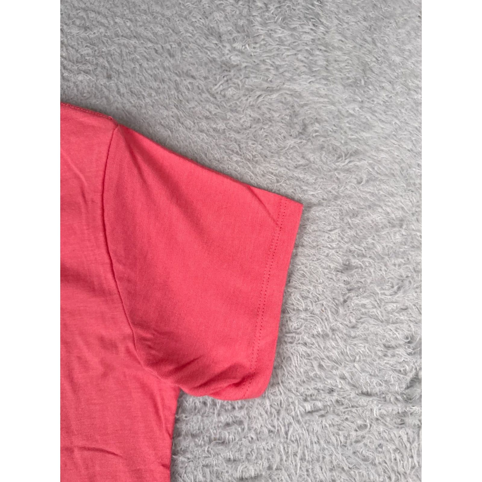 Pinko Kastfel Indycar Shirt Womens Small Pink Indy Racing Short Sleeeve V-Neck Polycotton Tag T-Shirt Casual Size S / US 4 / IT 40 - 2 Thumbnail