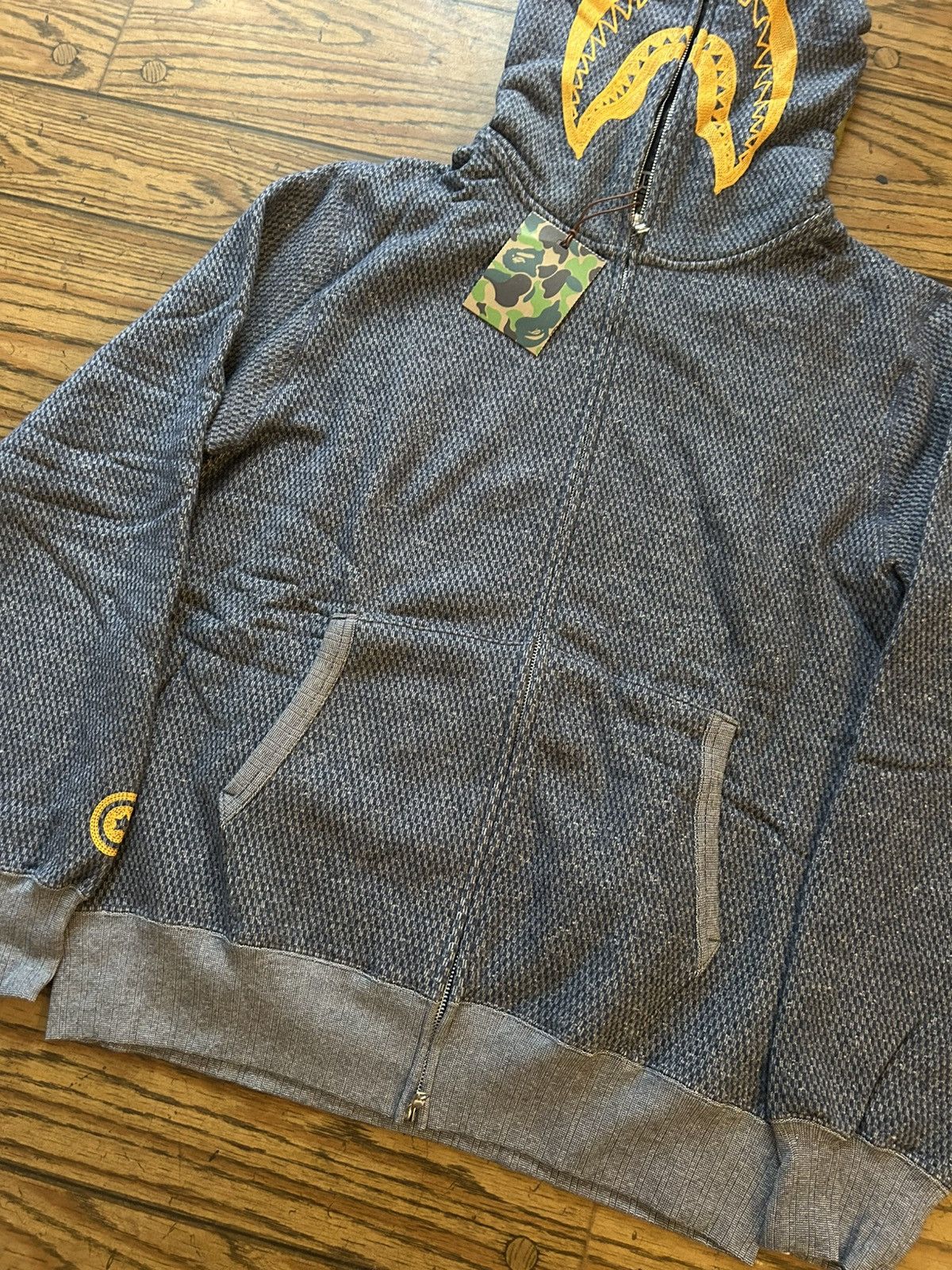 Bape NEW Bape Navy Knitted Shark Full Zip Hoodie Size US M / EU 48-50 / 2 - 4 Thumbnail