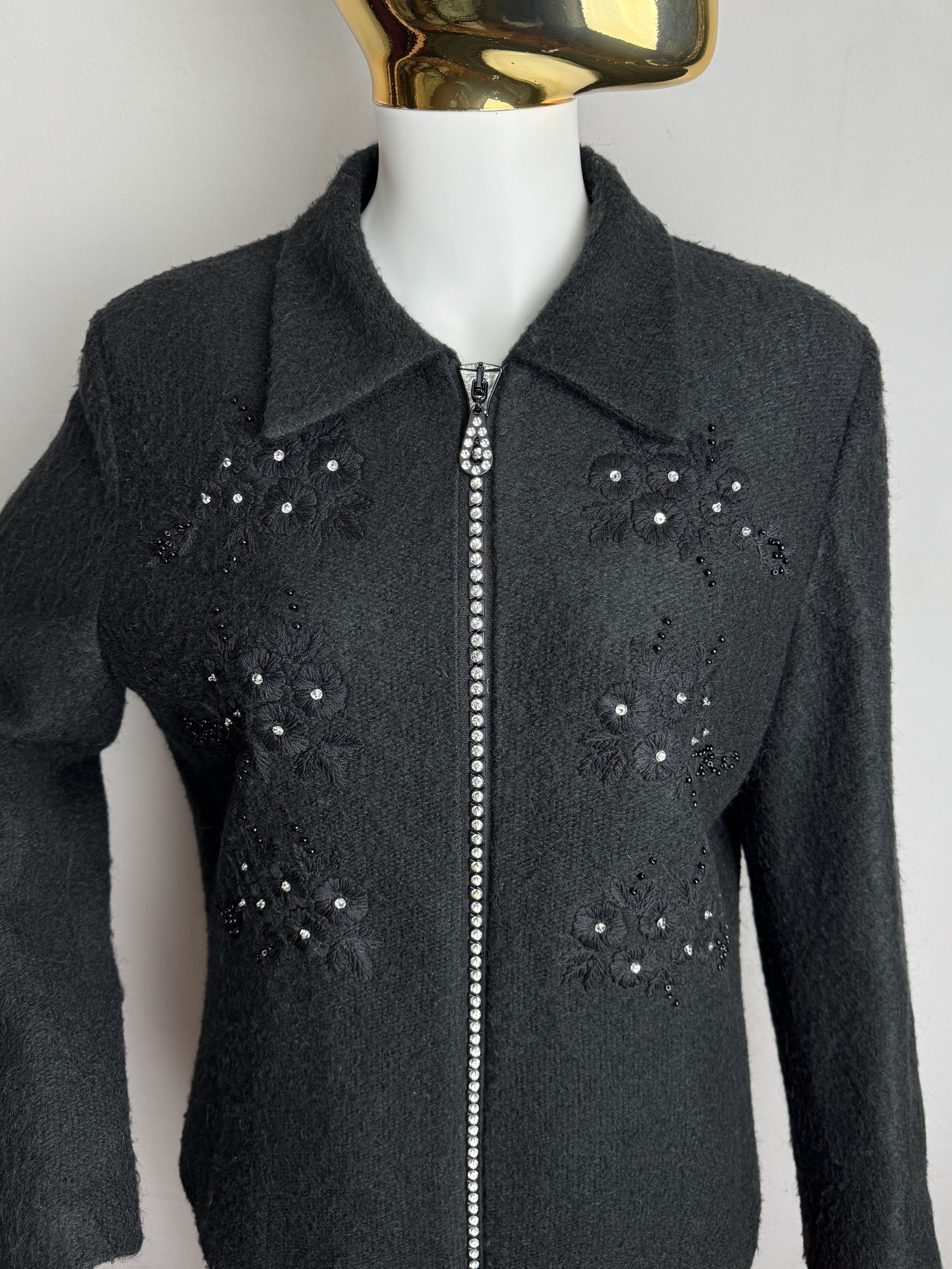 Swarovski Vintage Swarovski embellished women’s wool-mohair jacket Size L / US 10 / IT 46 - 12 Thumbnail