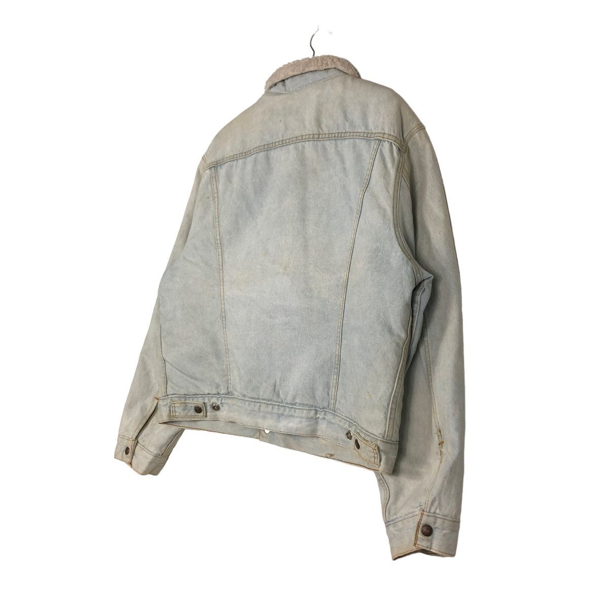 Levi's 🔥VINTAGE DENIM BIKER JACKET LEVI’S USA SHEARLING MINK FUR Size US M / EU 48-50 / 2 - 10 Thumbnail