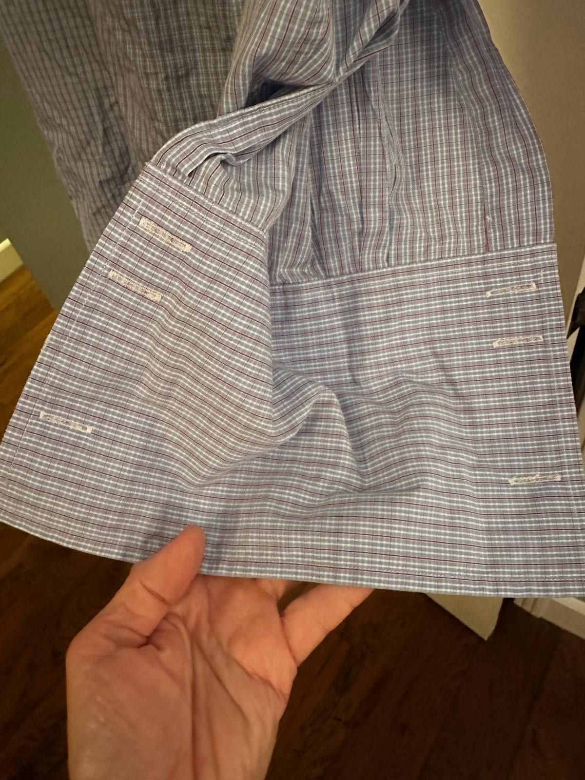 Thomas Pink Thomas Pink French Cuff Dress Shirt Blue Check Large Size 42R - 5 Thumbnail