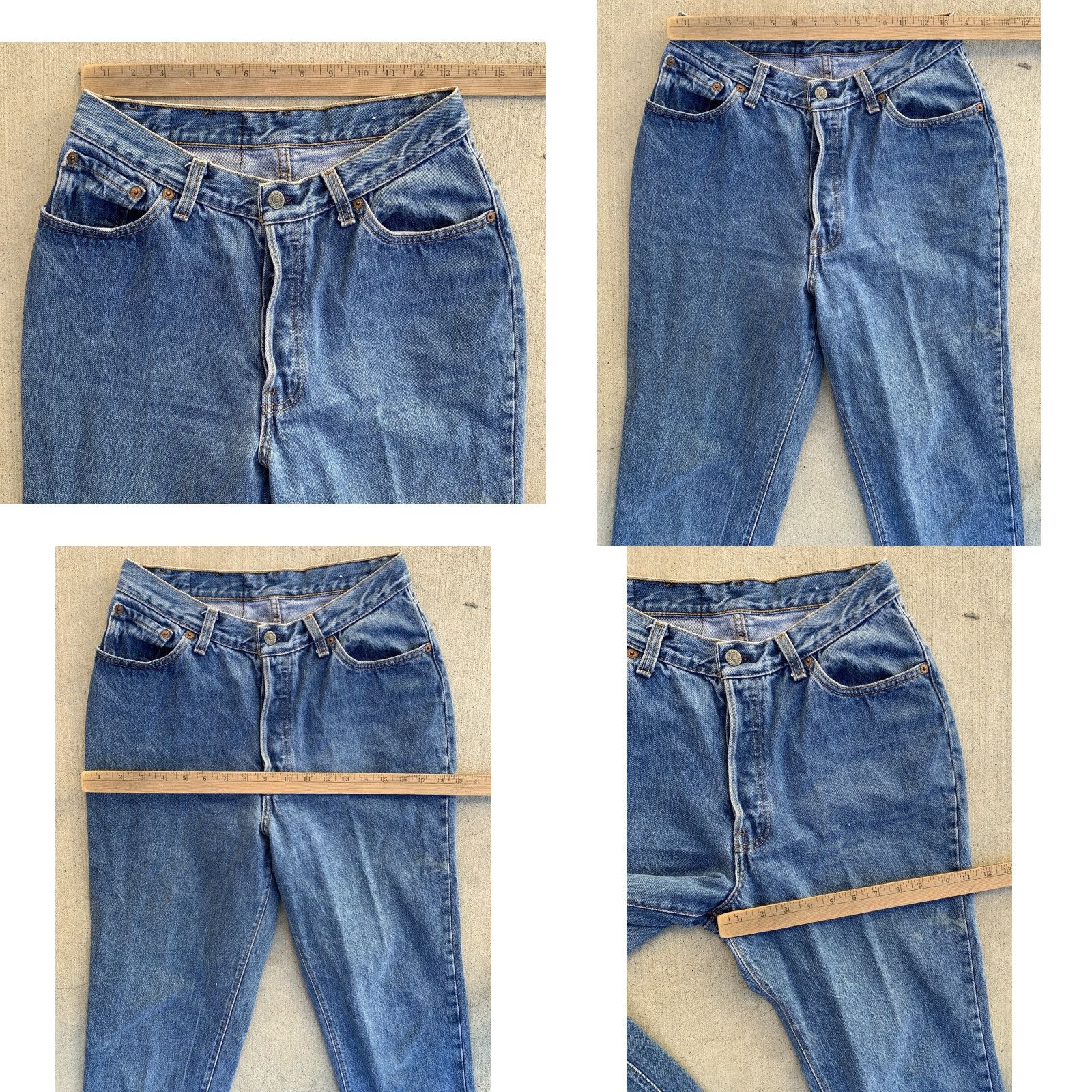 Levi's VINTAGE Levi's 501 Jeans Juniors For Her Size 13 29.5 in Waist 29 in Inseam Blue 5-Pocket Denim 100% Cotton Button Jeans Womens Boys Girls Size 34" / US 12 / IT 48 - 11 Thumbnail