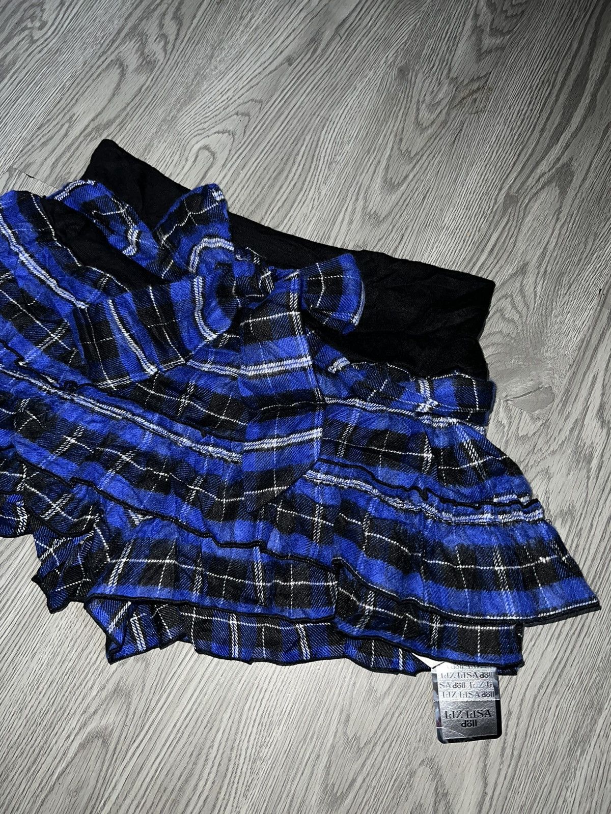 LIZ LISA Liz Lisa Doll tartan big bow tie layered skirts 💙 Size 25" / US 0 / IT 36 - 4 Thumbnail