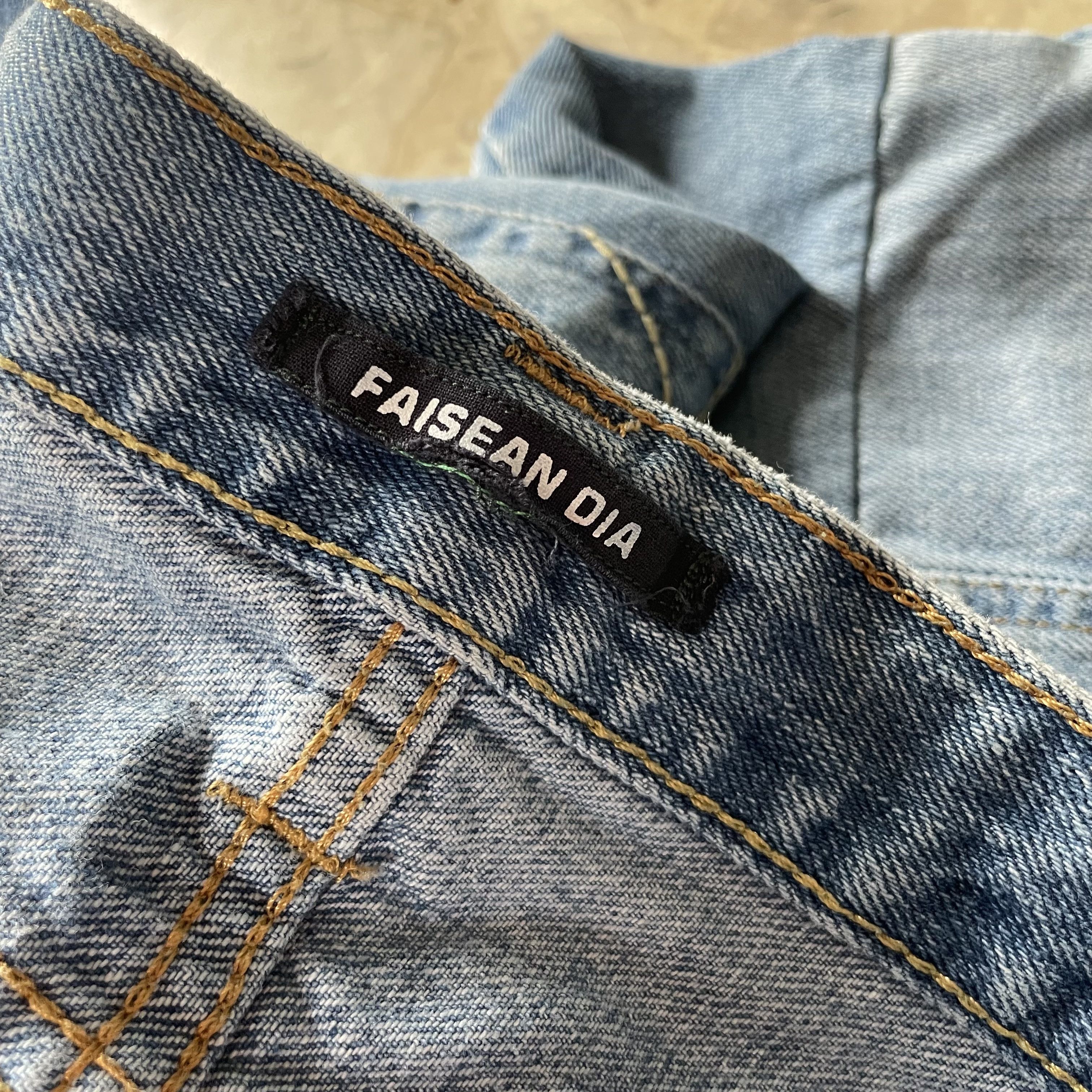 Japanese Brand Faisean Dia CUSTOM PATCHWORK JEANS Size 30" / US 8 / IT 44 - 6 Thumbnail