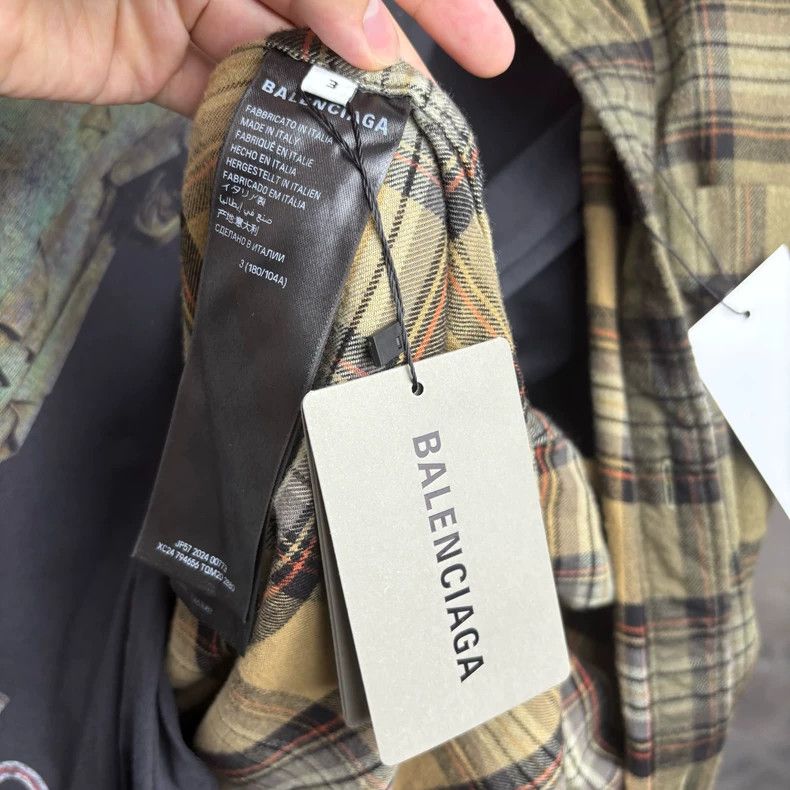 Balenciaga Balenciaga Statue of Liberty plaid shirt Size US L / EU 52-54 / 3 - 4 Thumbnail