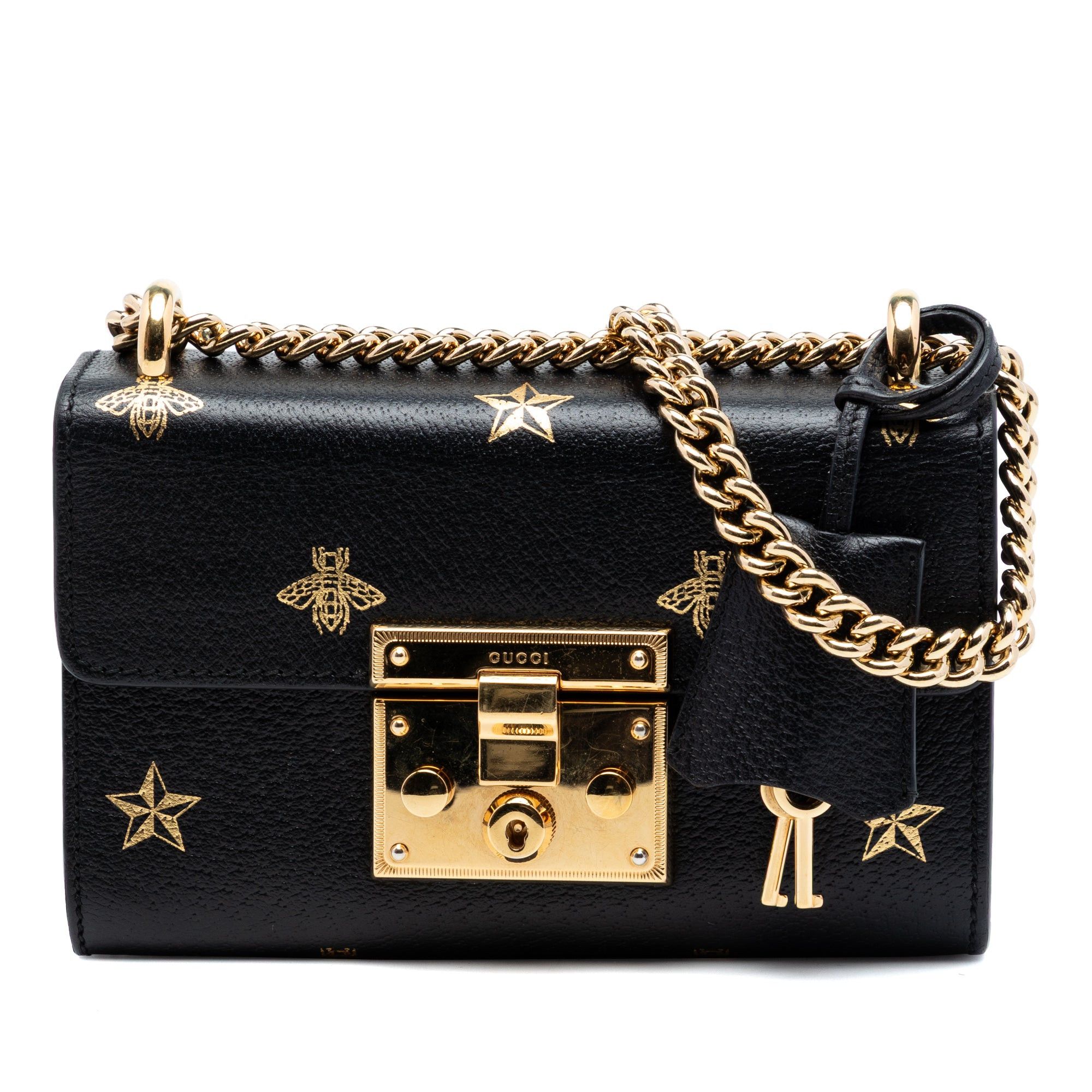 Gucci Small Calfskin Bee Star Padlock Crossbody Size ONE SIZE - 1 Thumbnail