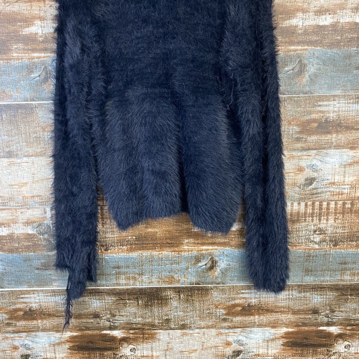 Homespun Knitwear DL Japanese Brand Black Mohair Knitwear #C1173 Size S / US 4 / IT 40 - 3 Thumbnail