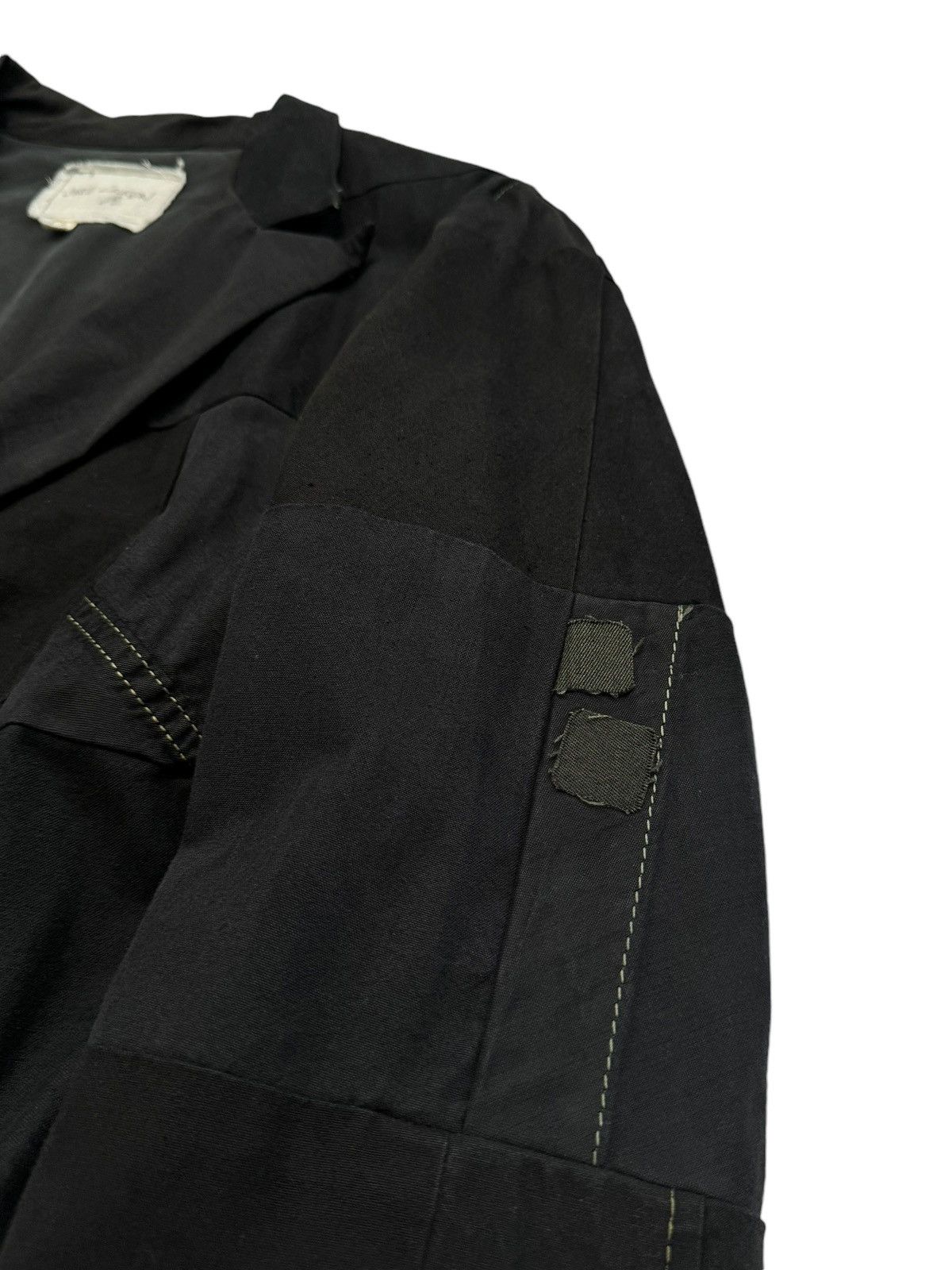 Greg Lauren Sz2 1/1 Black Workwear Tux Ollie Blazer Patchwork Jacket Size US M / EU 48-50 / 2 - 4 Thumbnail