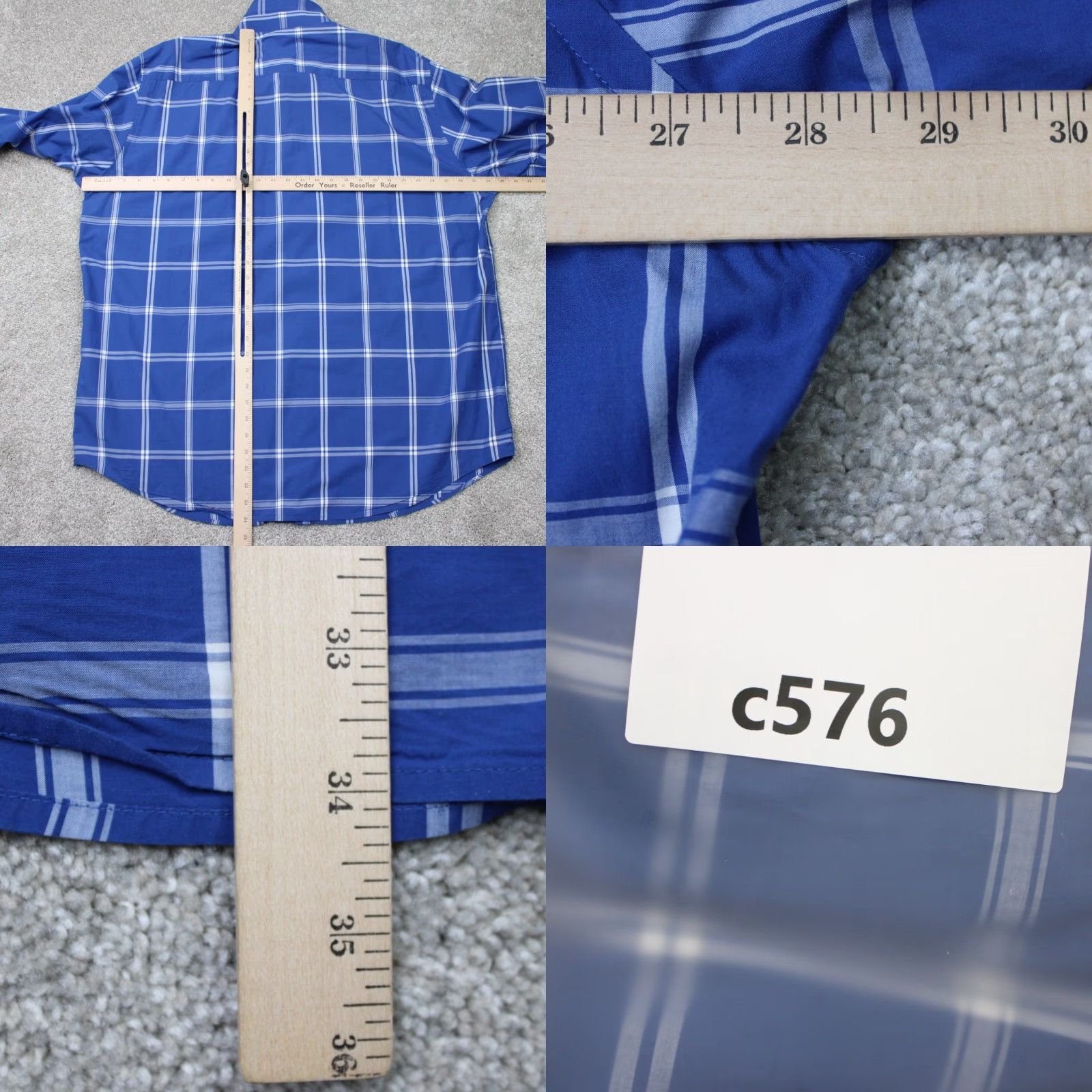BUGATCHI Bugatchi Uomo Shirt Men 3XL Blue Classic Fit Button-Up Long Sleeve Cotton Shirt Size US XXL / EU 58 / 5 - 9 Thumbnail