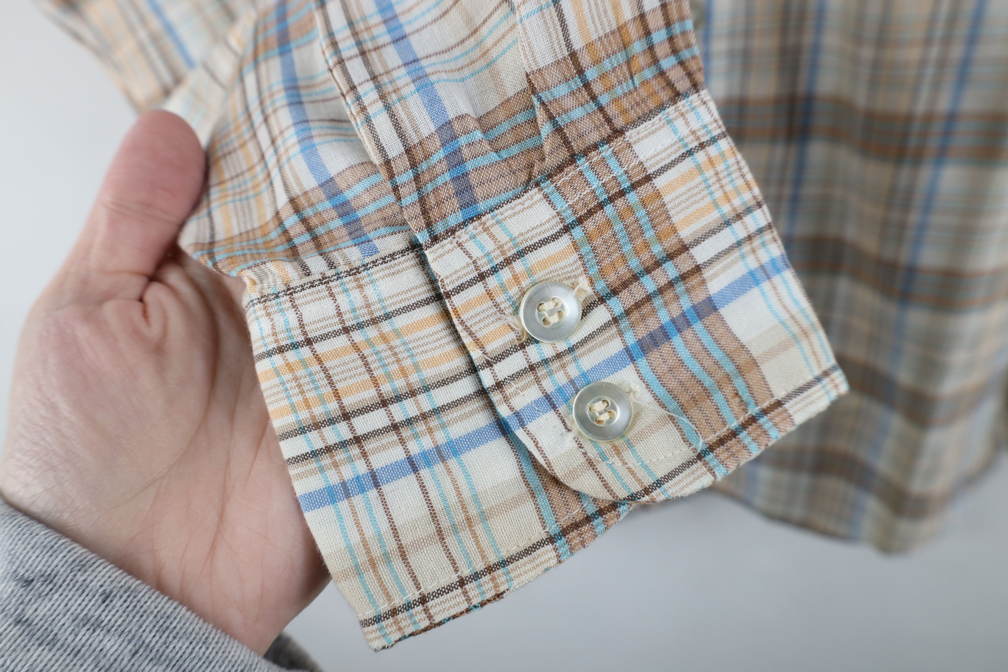 Levi's Vintage 70s Levis Western Cowboy Button Shirt Plaid USA Size US L / EU 52-54 / 3 - 9 Thumbnail