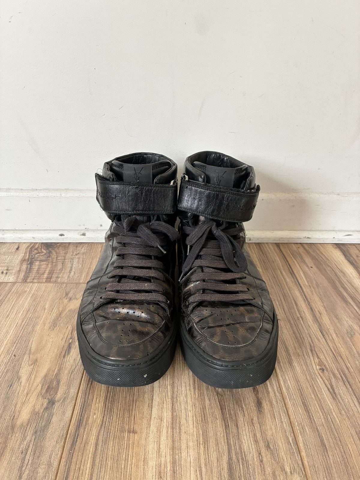 Yves Saint Laurent Yves Saint Laurent 2012 Leopard High Top Sneakers Size US 10.5 / EU 43-44 - 3 Thumbnail