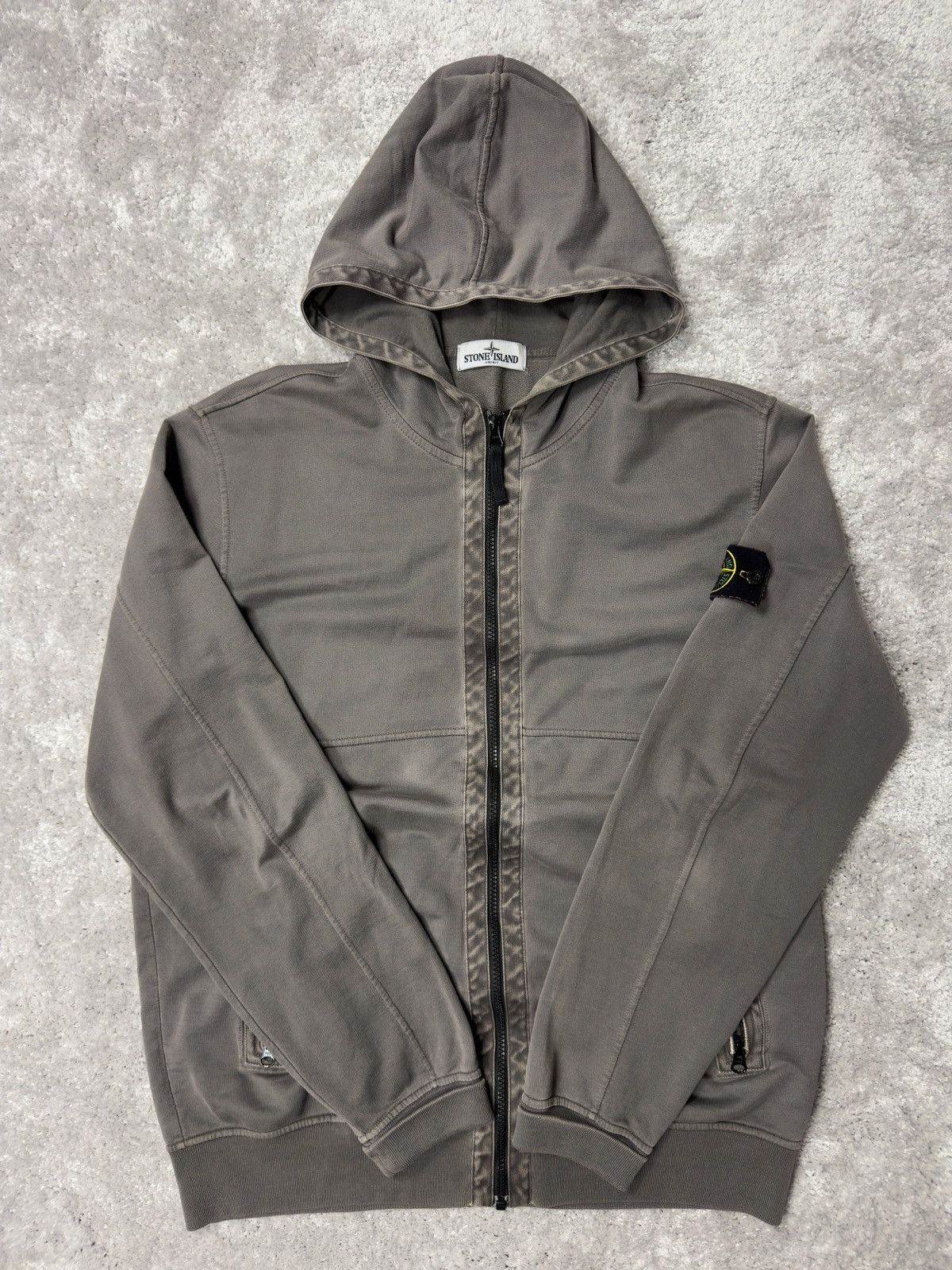 C.P. Company × Stone Island × Vintage Vintage Stone Island Garment Dyed Zip Hoodie Size US XL / EU 56 / 4 - 1 Thumbnail