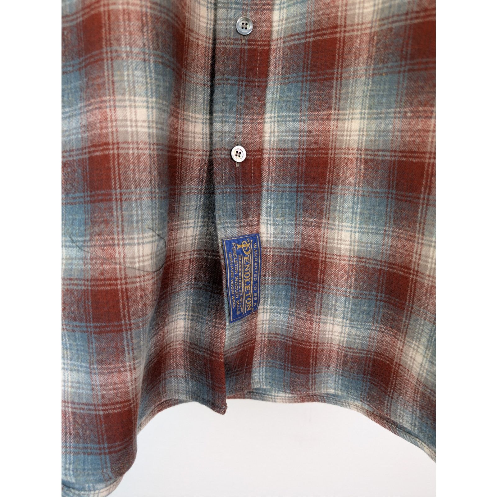 Maison Margiela × Pendleton o1rshd1 Pendleton Checked Wool Button up Shirt in Rust Size US S / EU 44-46 / 1 - 8 Thumbnail