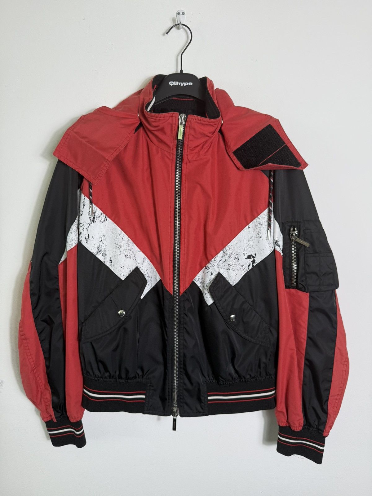 Dior Dior Technical Color-Block Bomber Jacket Red Black White Size US S / EU 44-46 / 1 - 1 Thumbnail