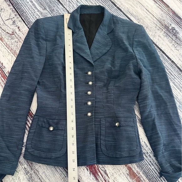 Vintage Vintage Corday of New York Elegant Blue Women's Blazer Size S / US 4 / IT 40 - 9 Thumbnail