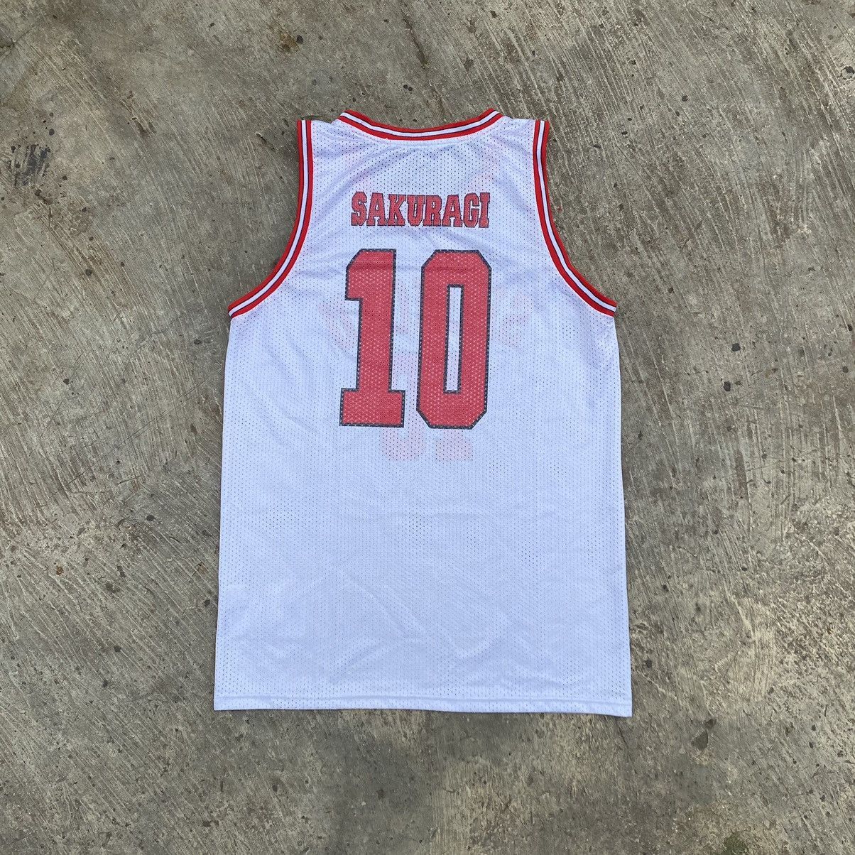 Anime Vintage Slam Dunk Shohoku Anime Manga Jersey Sakuragi No 10 Size US L / EU 52-54 / 3 - 16 Thumbnail