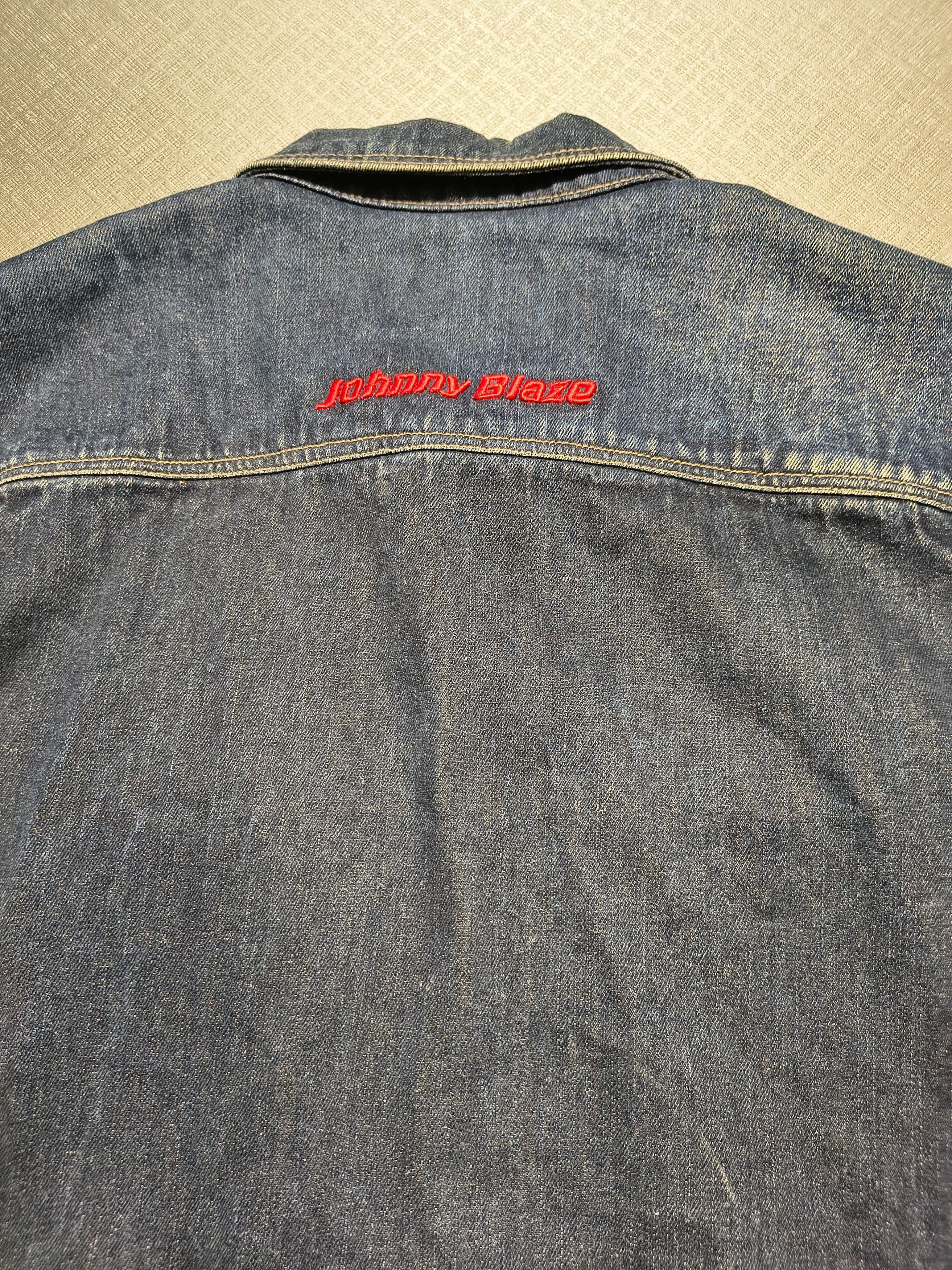 Other Johnny Blaze Vintage Denim Jacket Y2K Hip‑Hop Style Rare Size US XL / EU 56 / 4 - 7 Thumbnail