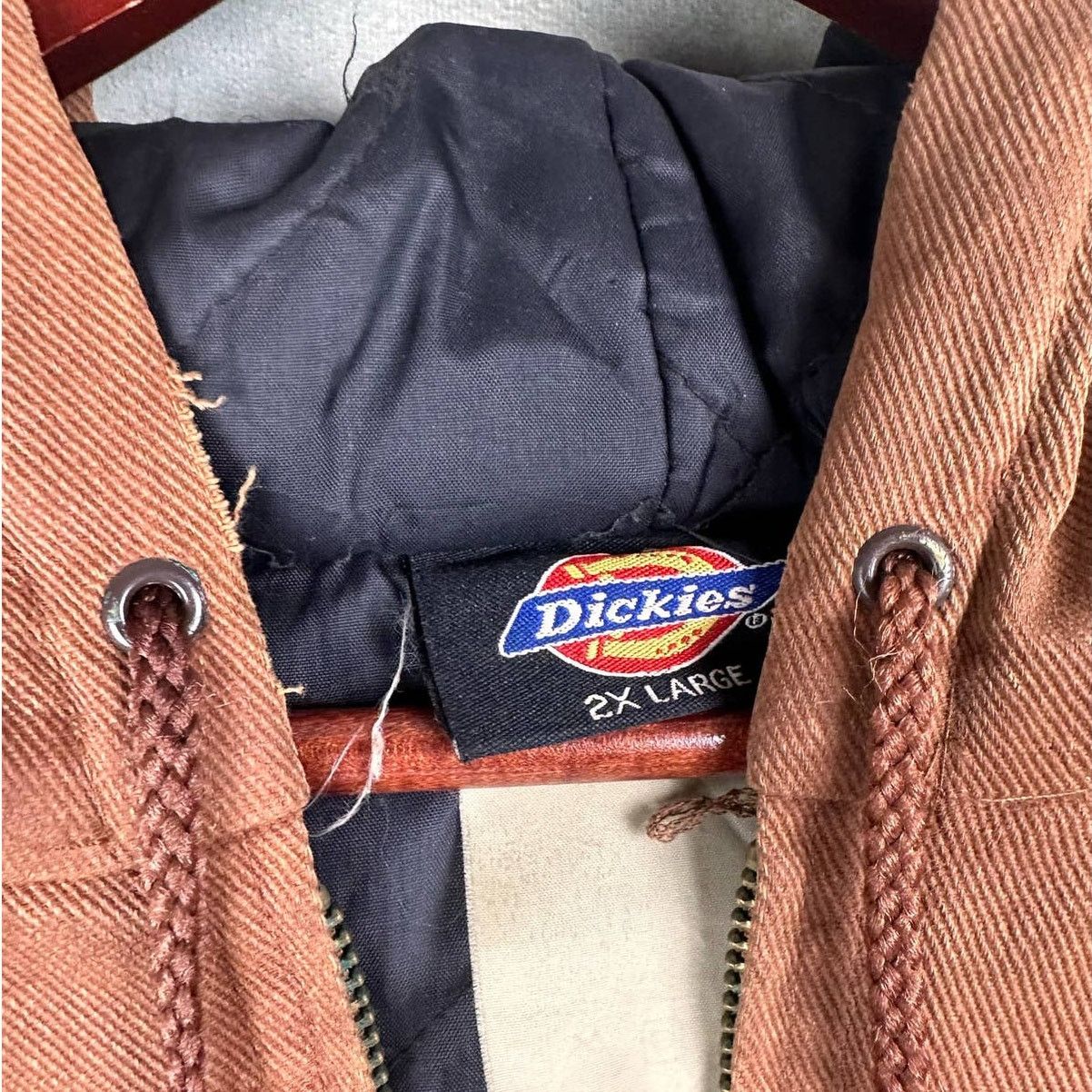 Dickies × Vintage Vintage Brown Dickies Work Jacket Sz 2X Brown 90s Full Zip Size US XXL / EU 58 / 5 - 9 Thumbnail