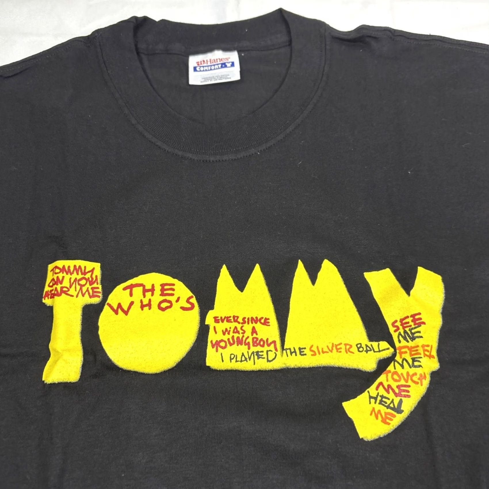 Hanes VINTAGE Hanes Comfort T Shirt Tommy The Who’s Musical Graphic Black XL Men Mens Crew Neck Shirt 90s Rock Broadway Kitty? Size US XL / EU 56 / 4 - 2 Thumbnail