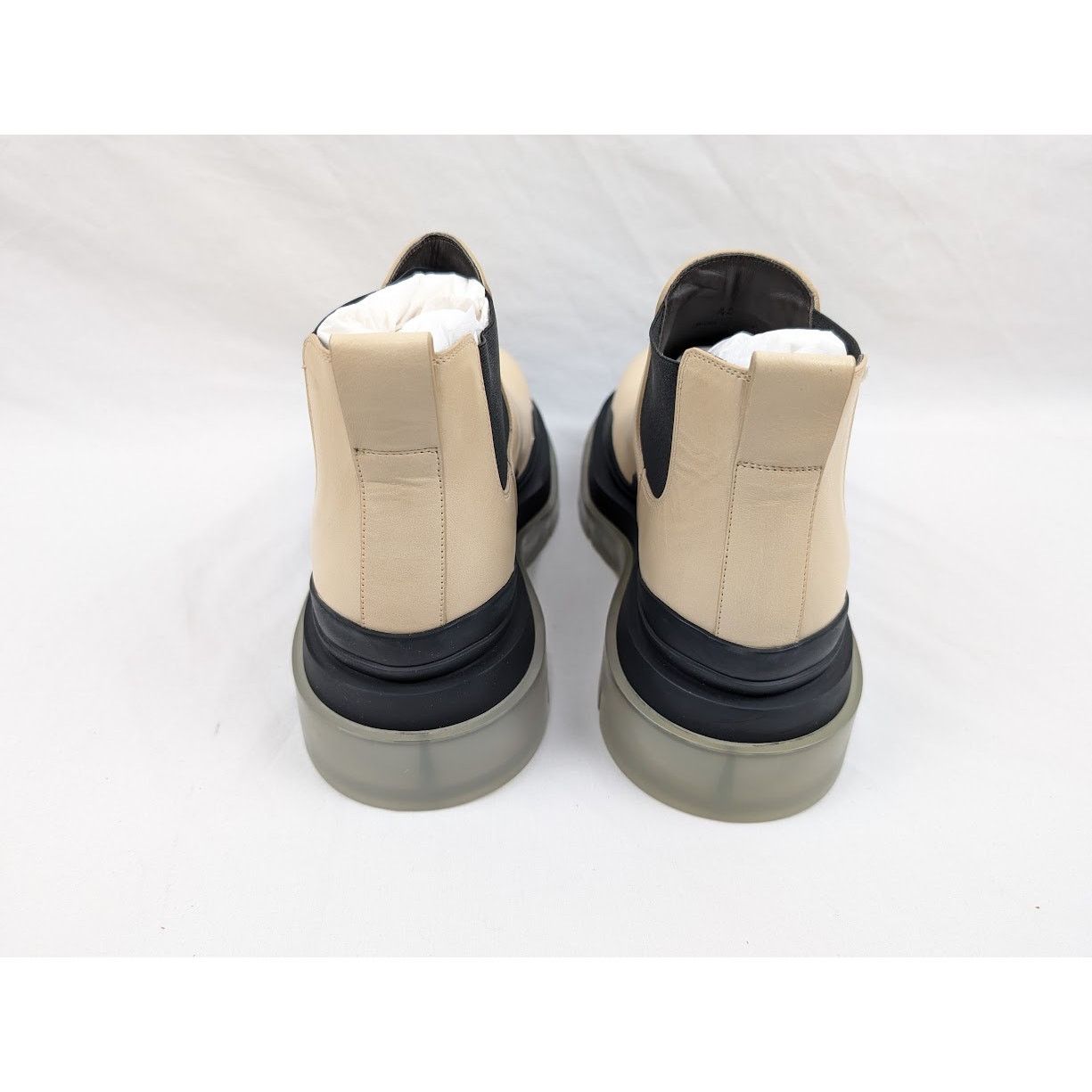 Bottega Veneta o1rshd1 Vegetal Calfskin Stiv Pel Boots in Butter/Black Size US 11 / EU 44 - 19 Thumbnail
