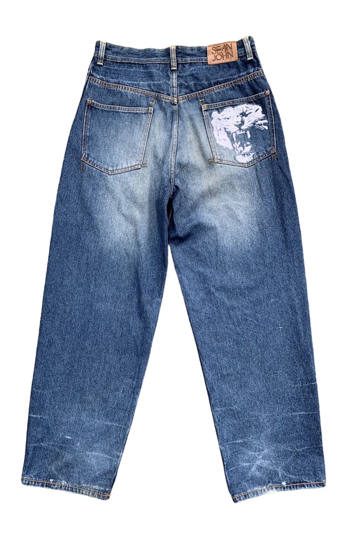 Sean John Rare.. Vintage Sean John Embroidered Denim Jeans Pants Size US 32 / EU 48 - 1 Thumbnail