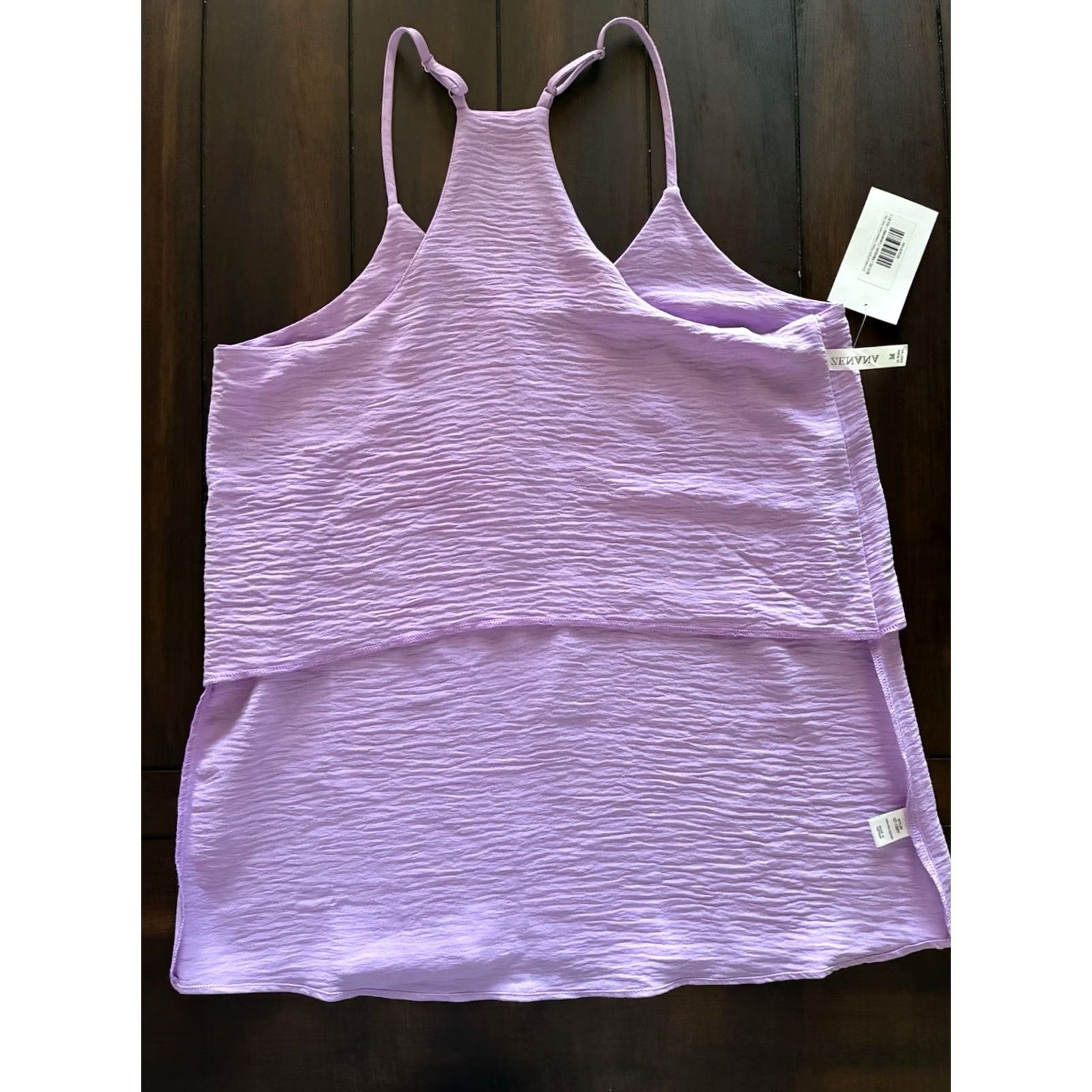 Vintage womens cami top V-Neck Tank M lavender new with tags Size M / US 6-8 / IT 42-44 - 5 Thumbnail