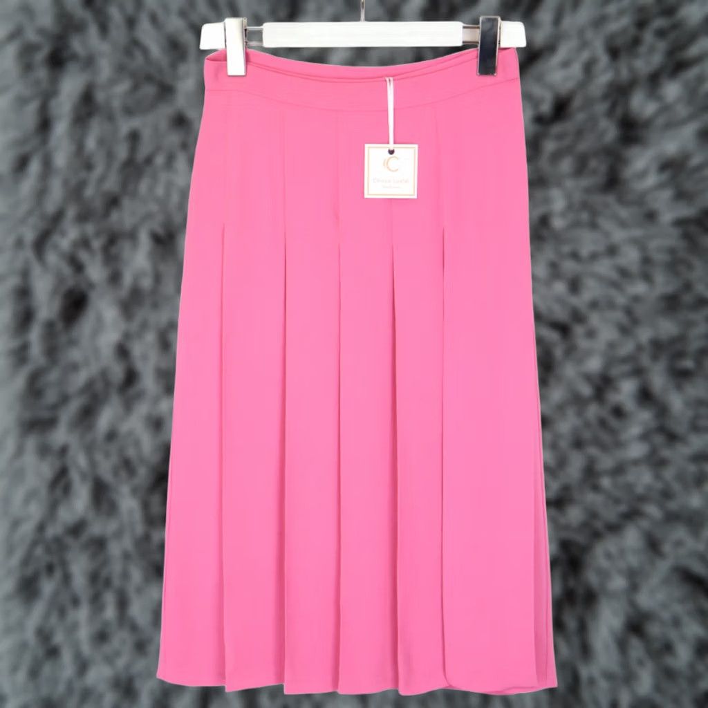Pinko Chicca Lualdi Skirt Women Medium Pleated Wrap Snap Button Pink Midi Size 32" / US 10 / IT 46 - 1 Thumbnail