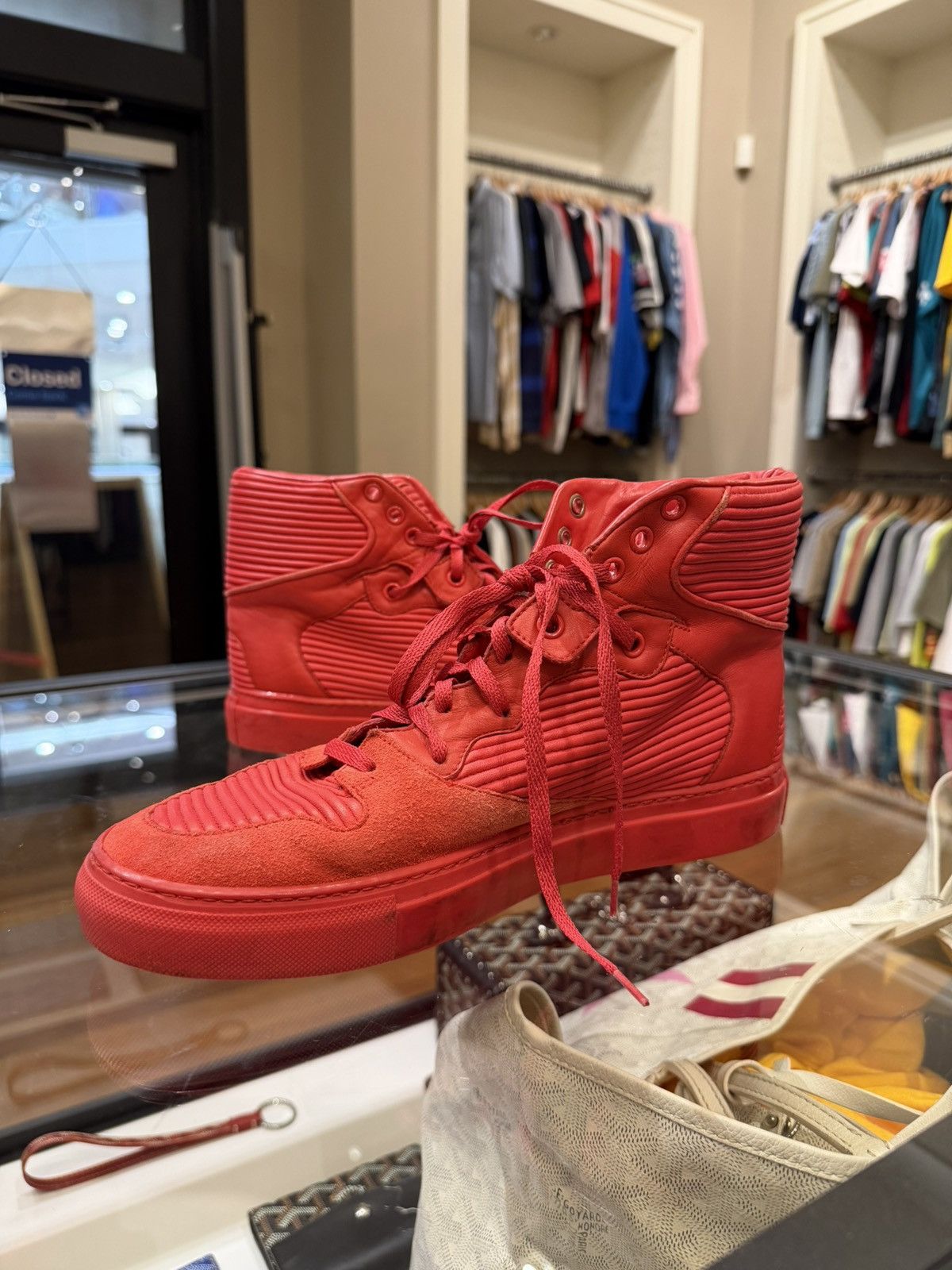 Balenciaga Balenciaga Pleated Arenas -Red Suede Size US 6 / EU 39 - 4 Thumbnail