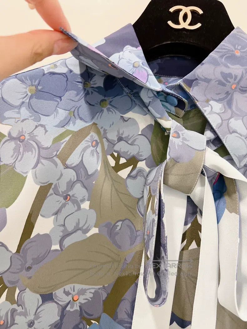 Valentino Valentino Colorful floral silk shirt top Size M / US 6-8 / IT 42-44 - 5 Thumbnail