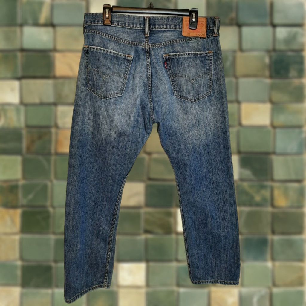 Levi's Levi's 505 Stone Wash Denim Blue Jeans Regular Straight Mens 34x30 Blue Size US 34 / EU 50 - 1 Thumbnail