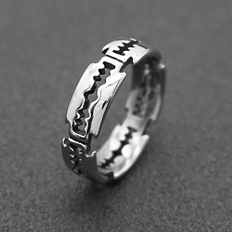 Designer × Jewelry Men Razor Blade Ring Size ONE SIZE - 1 Thumbnail