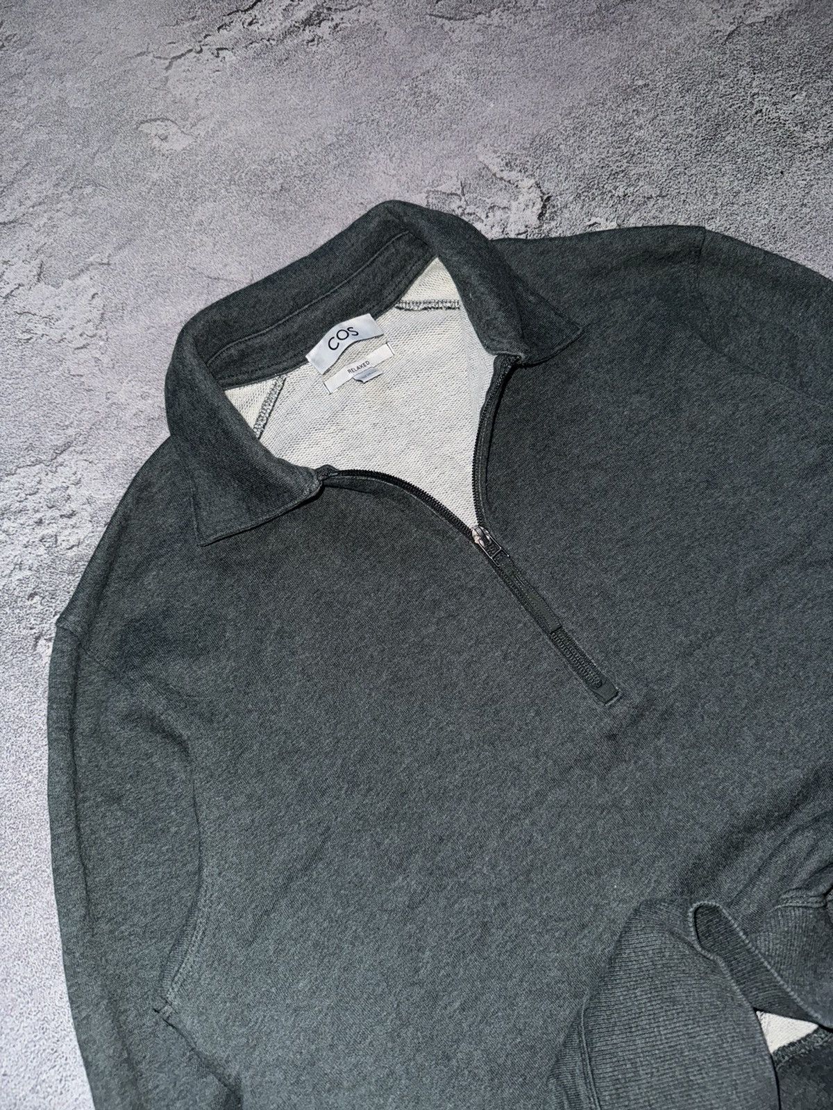 Cos × Designer COS XS 1/4 zip Wmns sweatshirt long sleeve jumper sweater Size XS / US 0-2 / IT 36-38 - 2 Thumbnail