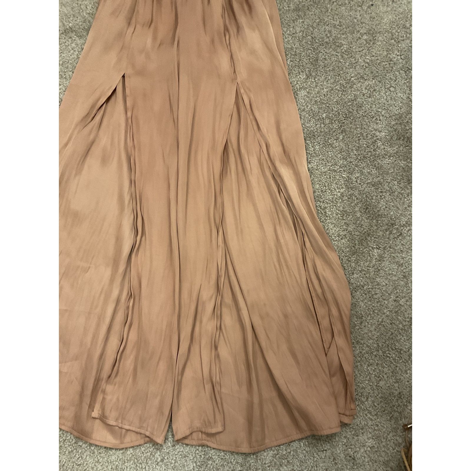By Together By Together Pure Bliss Satin Split Wide Leg Pants in Rose, S Size 27" / US 4 / IT 40 - 5 Thumbnail