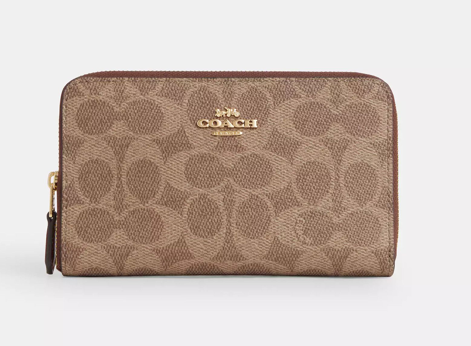Coach Medium Id Zip Wallet In Signature Canvas CW781 Size ONE SIZE - 3 Thumbnail