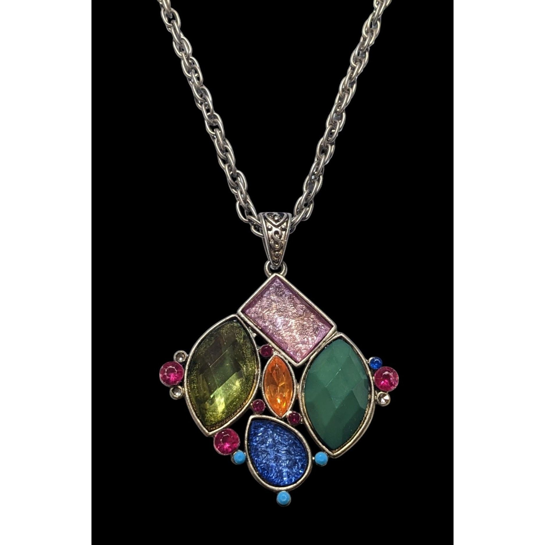Other Rainbow Multi-Stone Pendant Necklace Size ONE SIZE - 2 Thumbnail