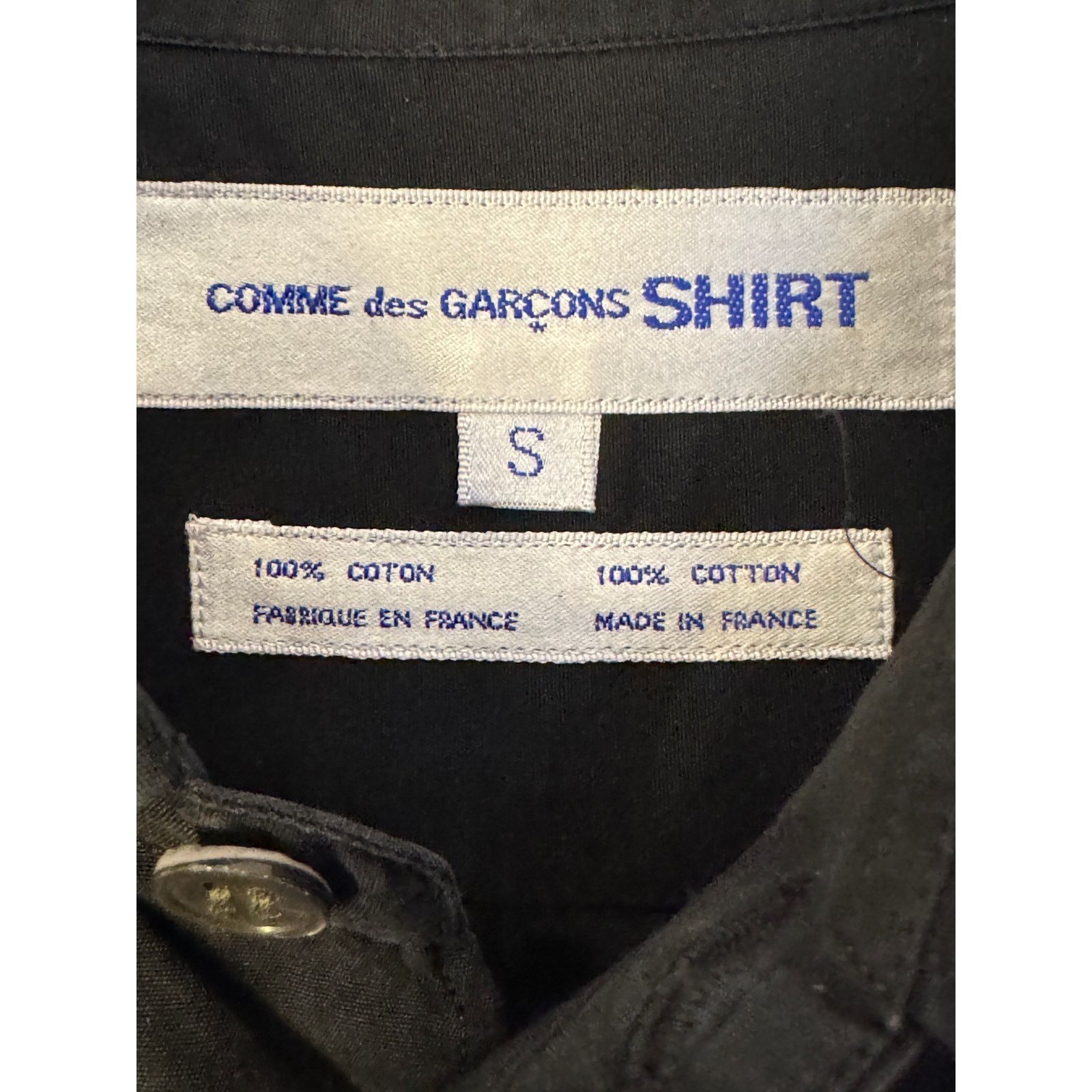 Comme des Garcons CDG Men's Black Cotton Shirt Size US S / EU 44-46 / 1 - 3 Thumbnail