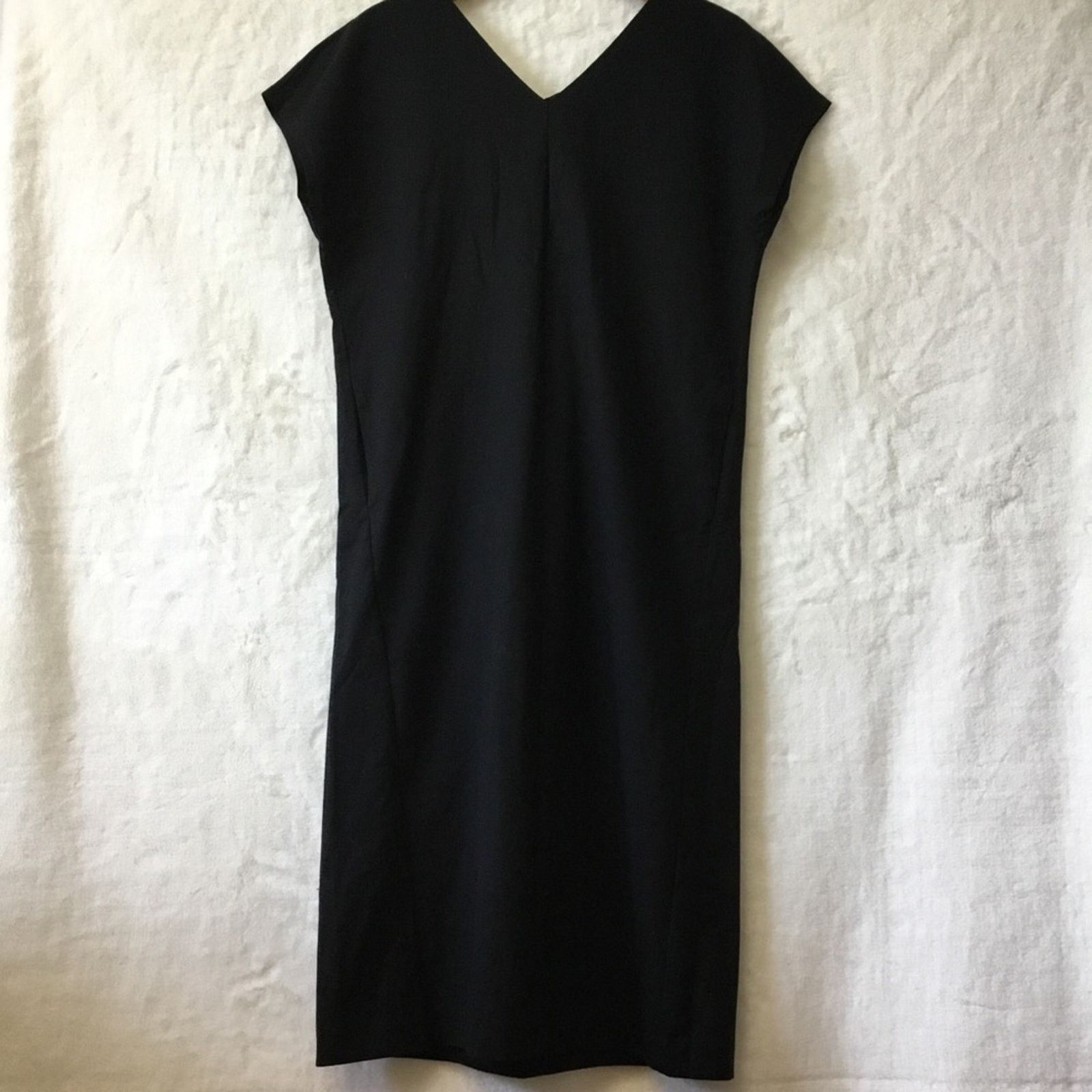 Other Sans & Sans Black Cap-Sleeved Dress With Tie Size S / US 4 / IT 40 - 6 Thumbnail