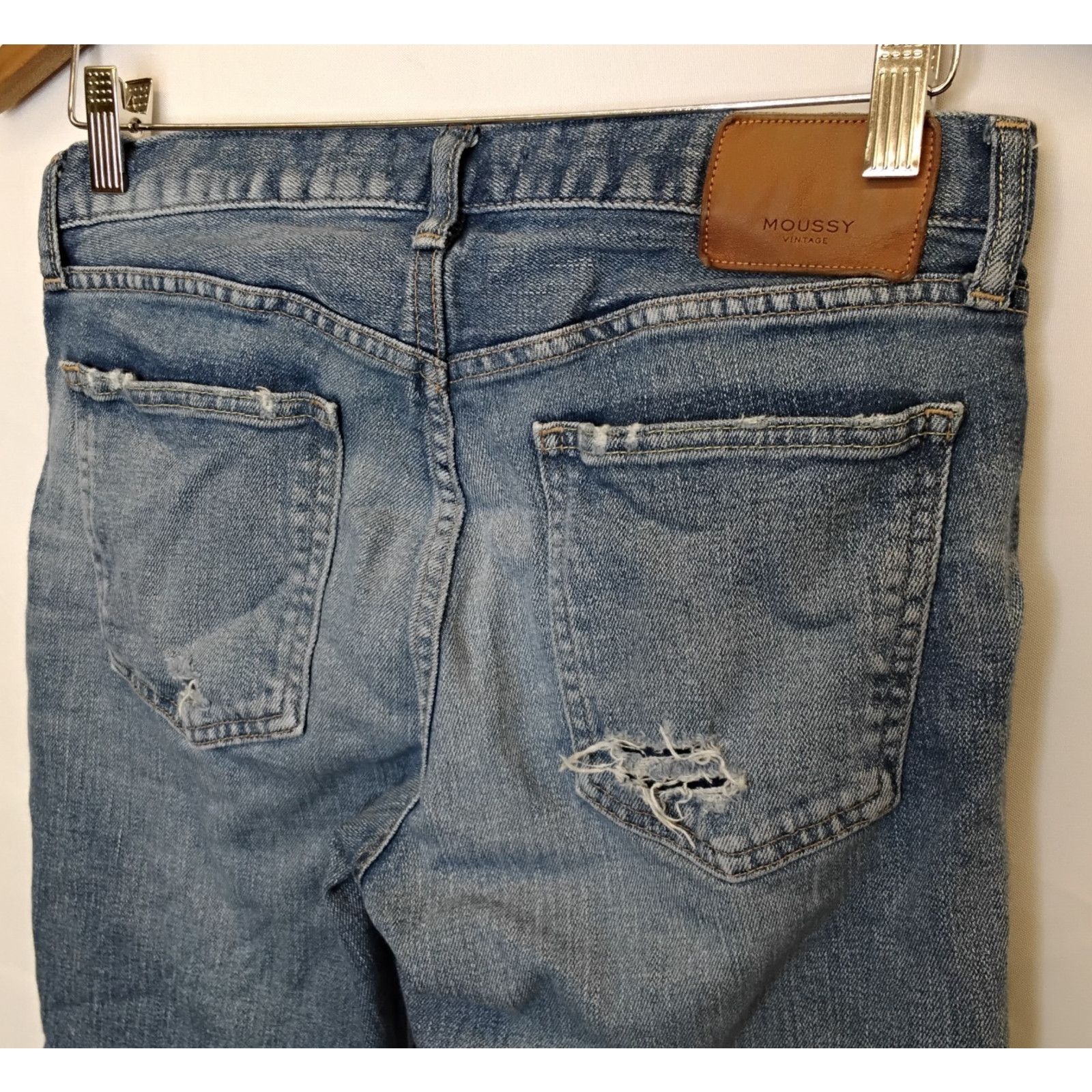MOUSSY Moussy Vintage Jeans Slim Women's 28" x 27" Light Wash Japan Size 28" / US 6 / IT 42 - 5 Thumbnail