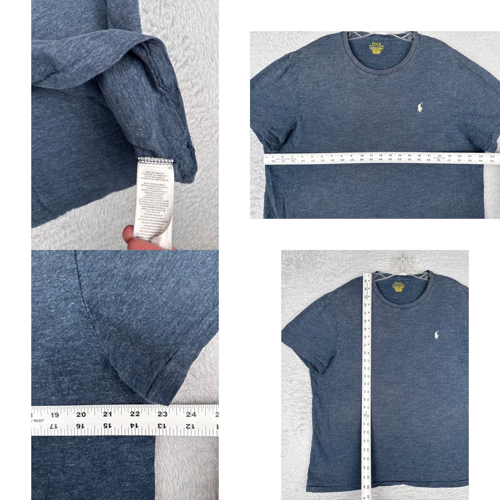 Ralph Lauren Polo Ralph Lauren Shirt Adult Extra Large Blue Crew Neck Cotton Custom Slim Fit Size US XL / EU 56 / 4 - 8 Thumbnail