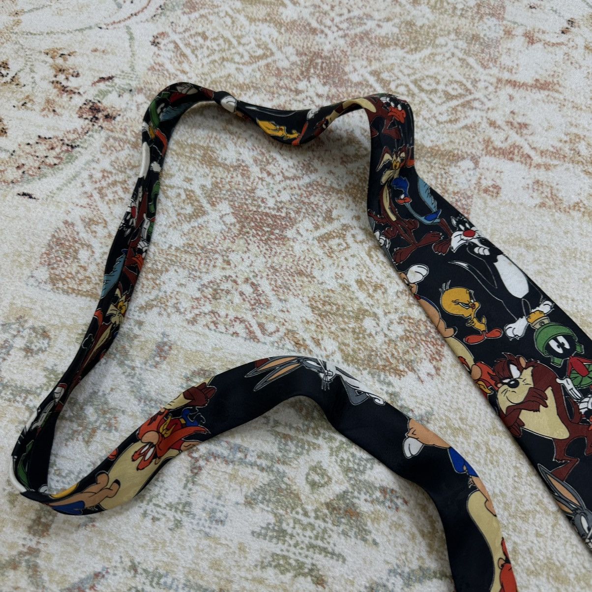 Cartoon Network Vintage Warner Bros Looney Tunes Cartoon Streetwear Tie 90s Size ONE SIZE - 4 Thumbnail