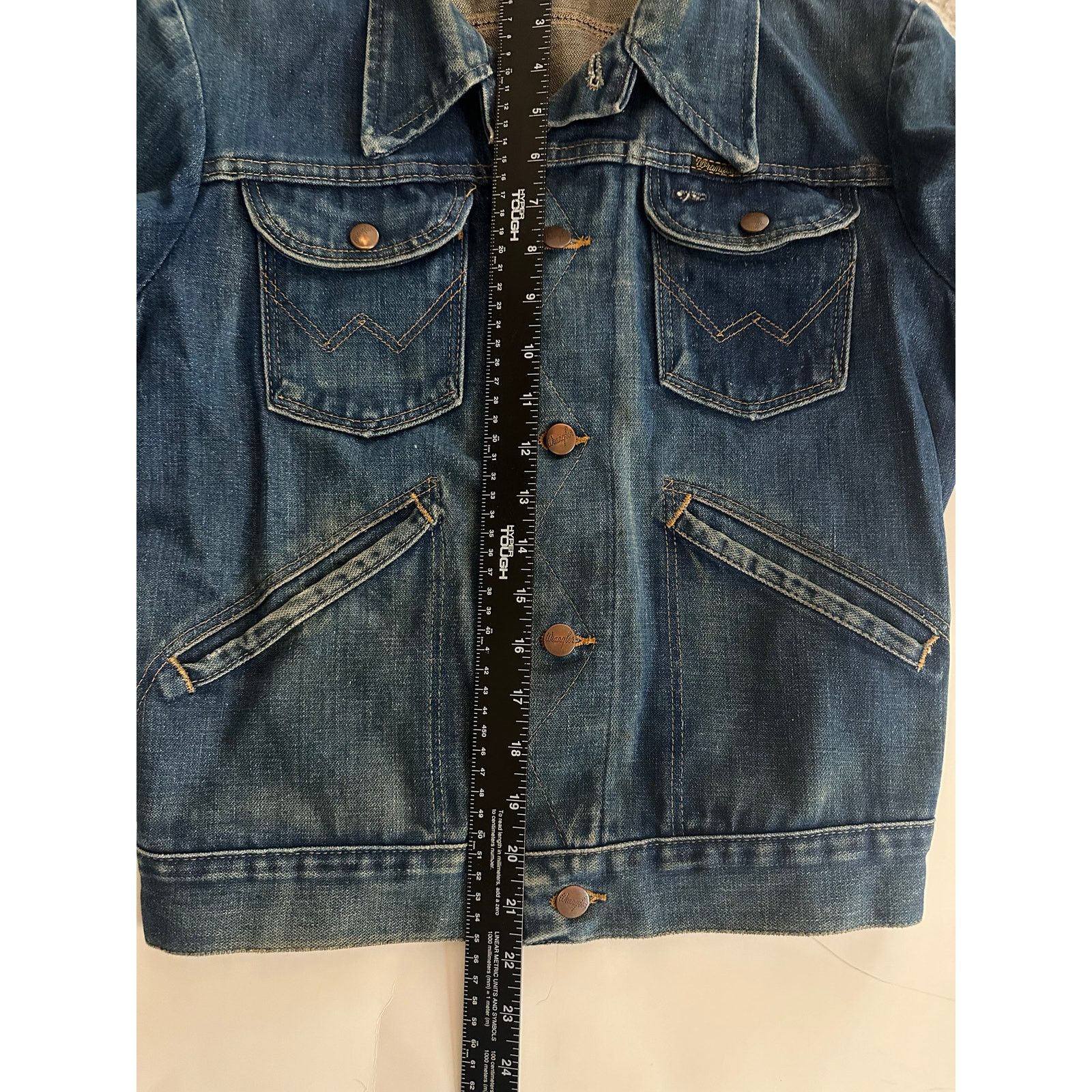 Wrangler RARE Vintage Wrangler 60s 70s Distressed Denim Jacket sz 36 Size US S / EU 44-46 / 1 - 15 Thumbnail