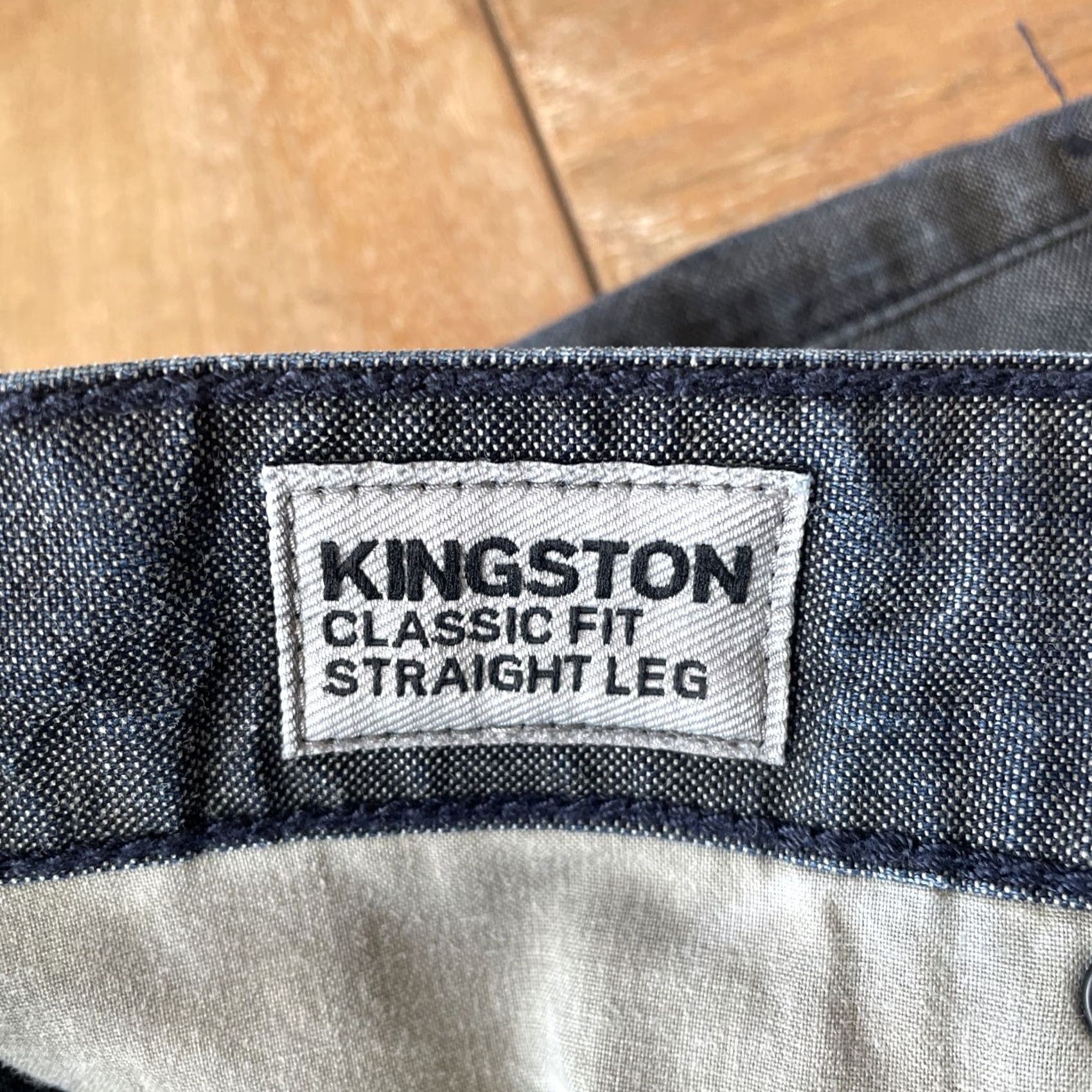 Express Express Jeans Mens 36x28 Kingston Denim Button Fly Straight Leg 5-Pocket Belt Loops Classic Fit Blue Size US 36 / EU 52 - 4 Thumbnail