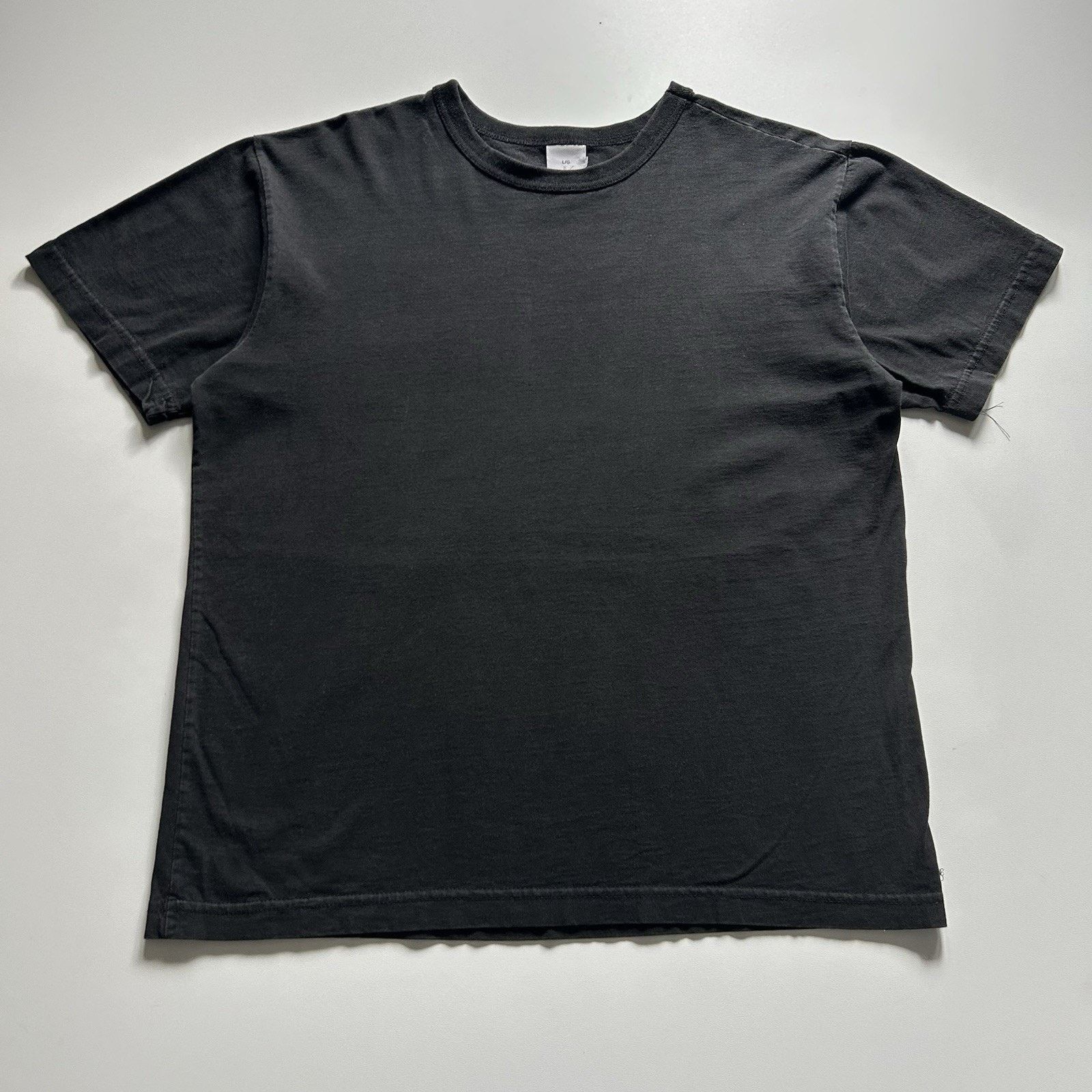 トップス 90s vintage pro club sun fade black tee Vintage Pro Club Sun Faded Black Blank T Shirt XXL