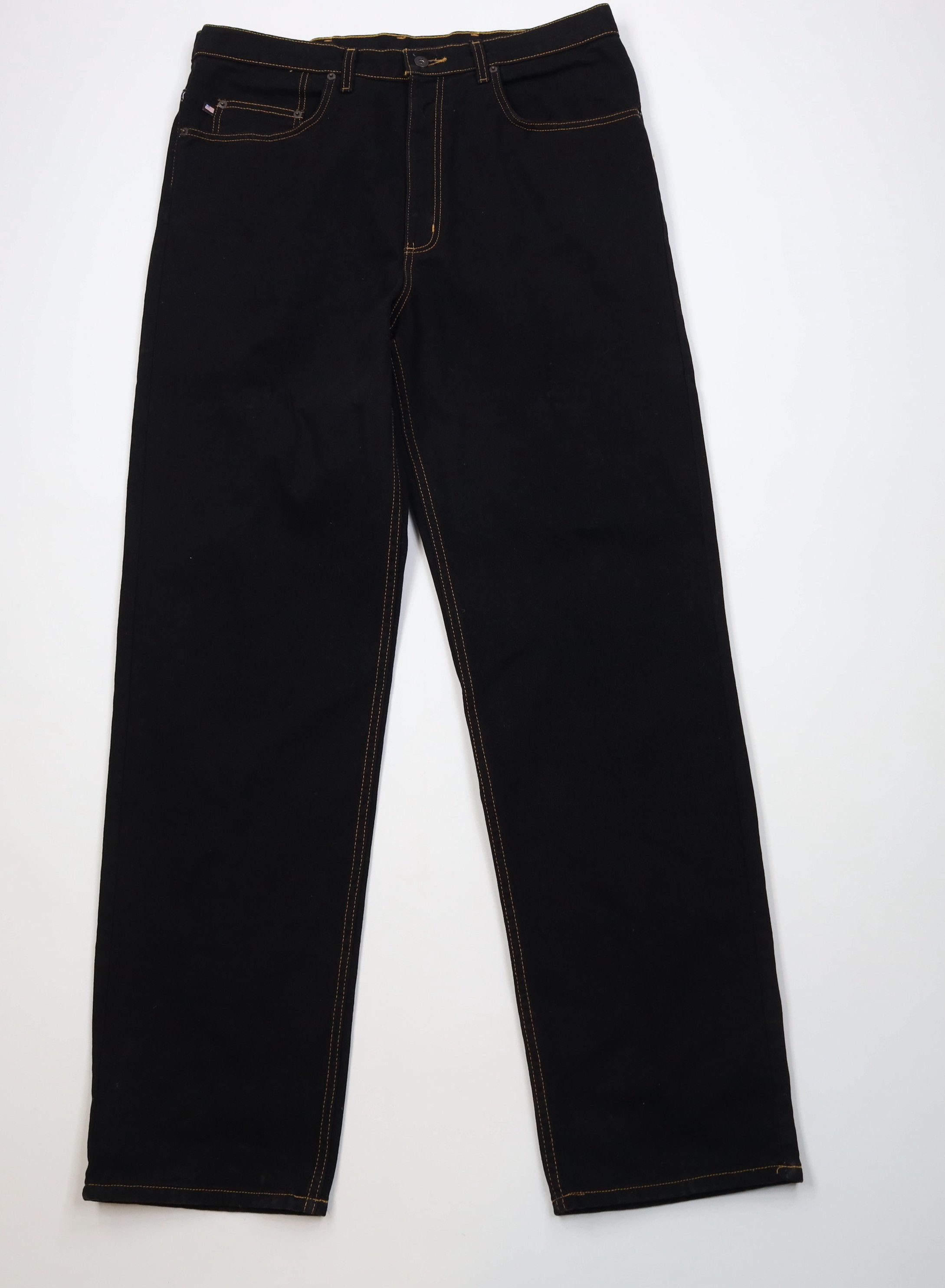 Polo Ralph Lauren Vintage 90s Ralph Lauren Loose Fit Wide Leg Jeans Black Size US 38 / EU 54 - 1 Thumbnail