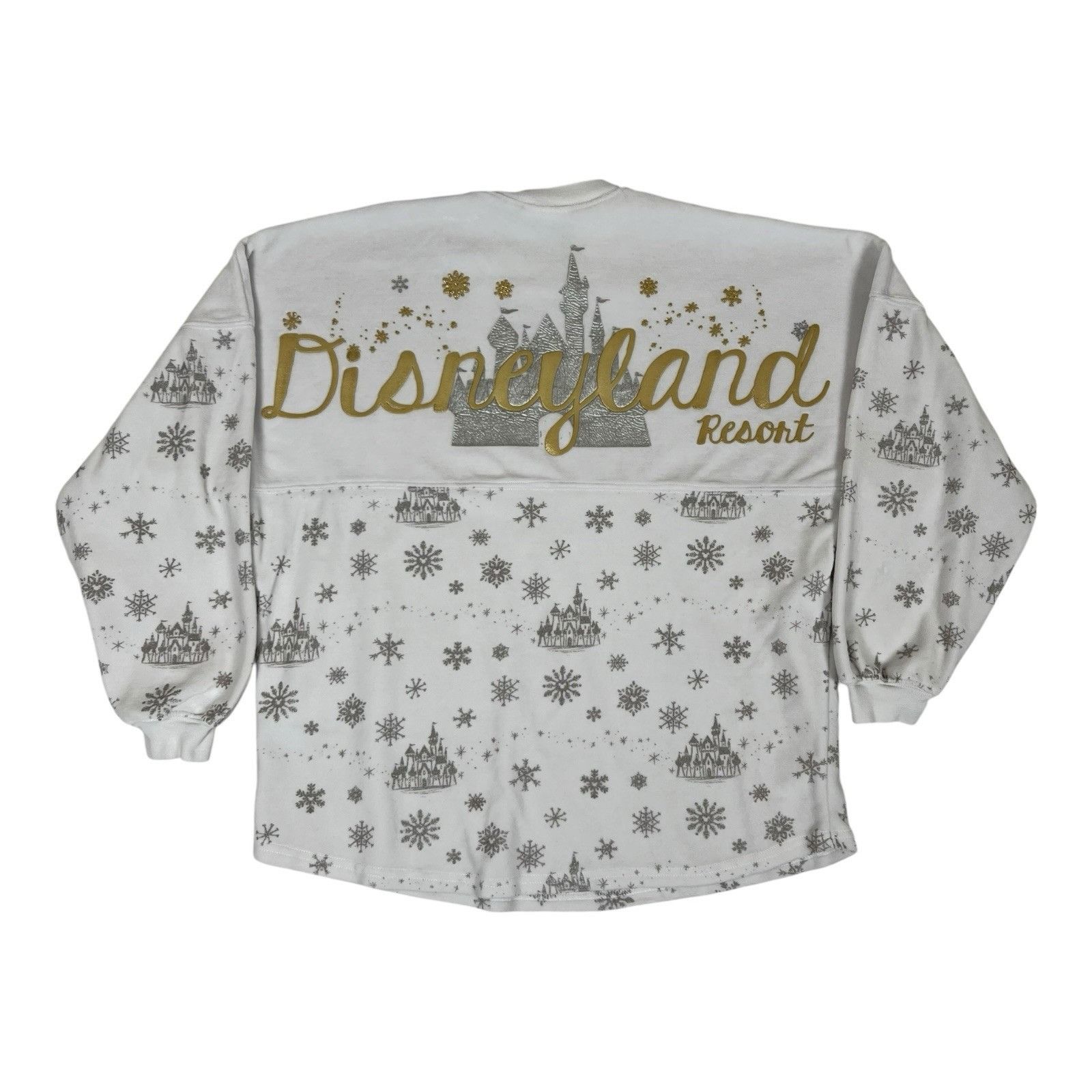 Disney Disneyland Cinderella Castle Snowflakes Plush Velour