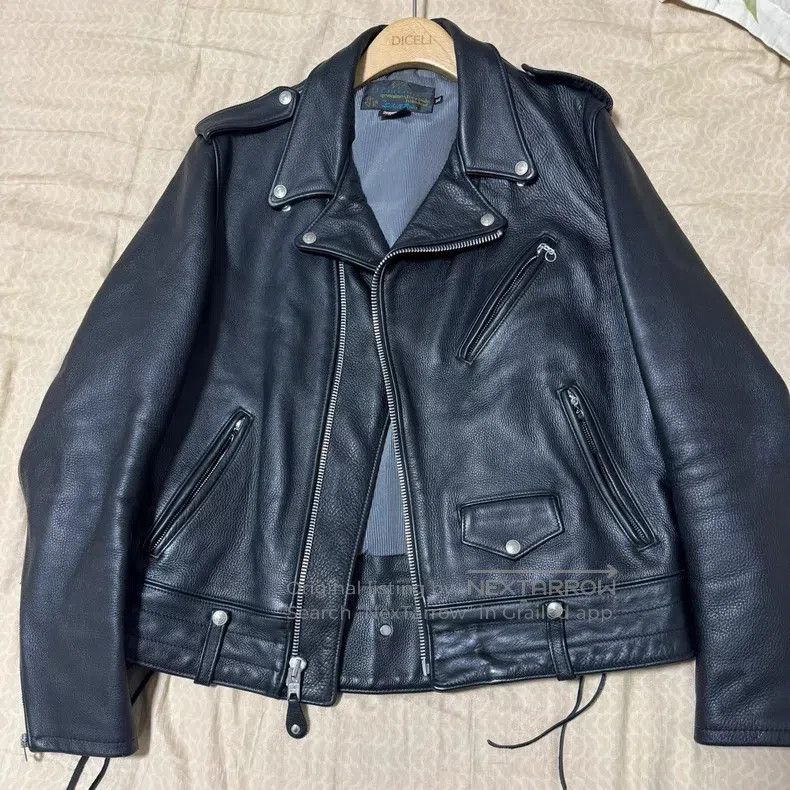 Other NYC pebble pattern calfskin cable-stayed leather jacket Size US XL / EU 56 / 4 - 1 Thumbnail