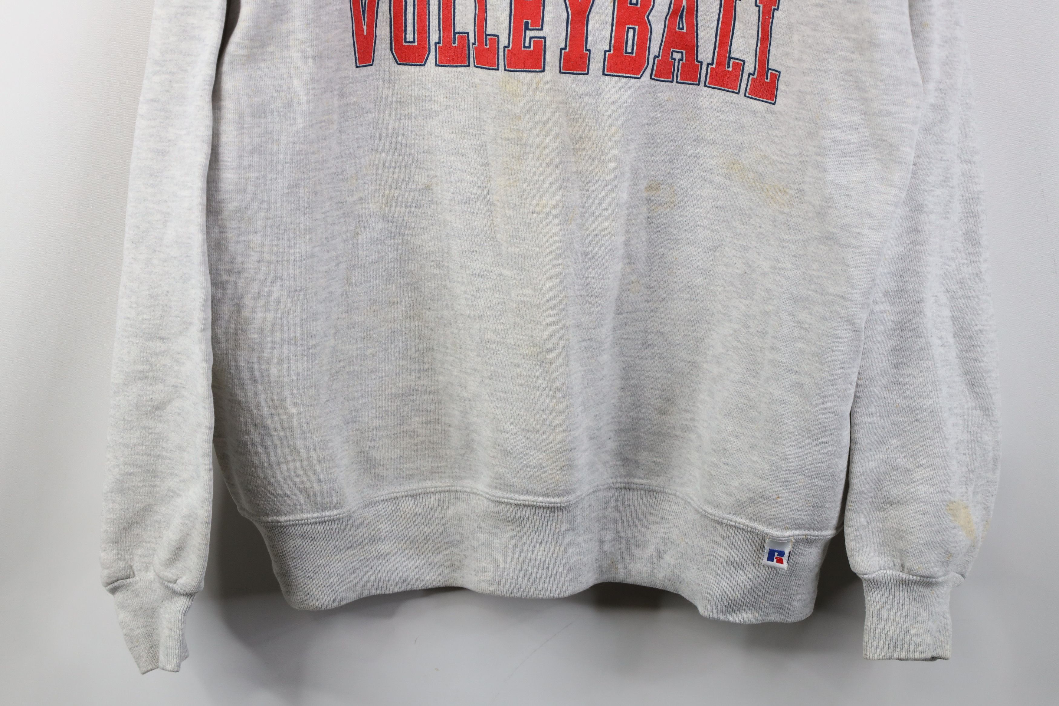 Russell Athletic Vintage 90s Russell Athletic Volleyball Sweatshirt Gray USA Size L / US 10 / IT 46 - 3 Thumbnail