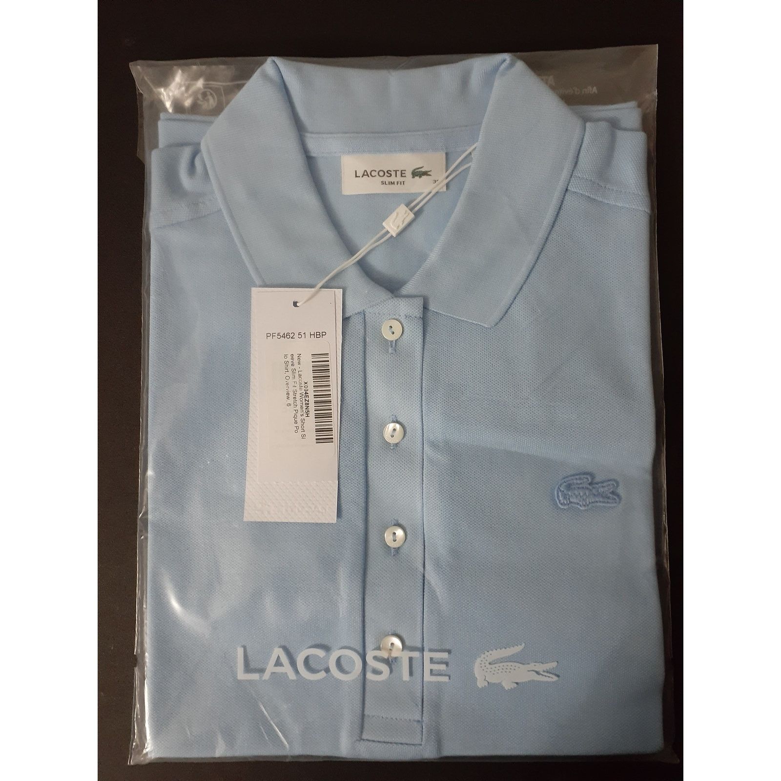 Lacoste Lacoste Women's Slim Fit Stretch Mini Pique Polo Blue 6 Size M / US 6-8 / IT 42-44 - 2 Thumbnail