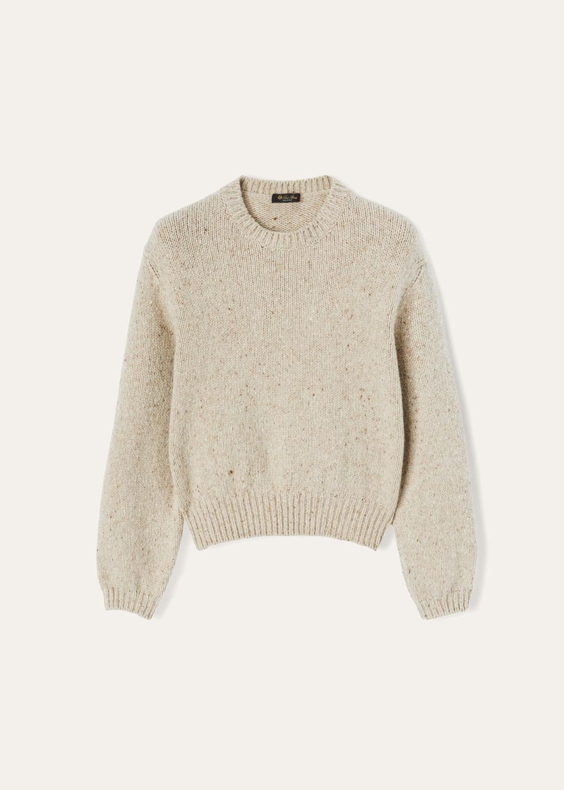 Loro Piana o1srvl11e0824 Newcastle Crewneck Sweater in Beige Size XL / US 12-14 / IT 48-50 - 1 Thumbnail